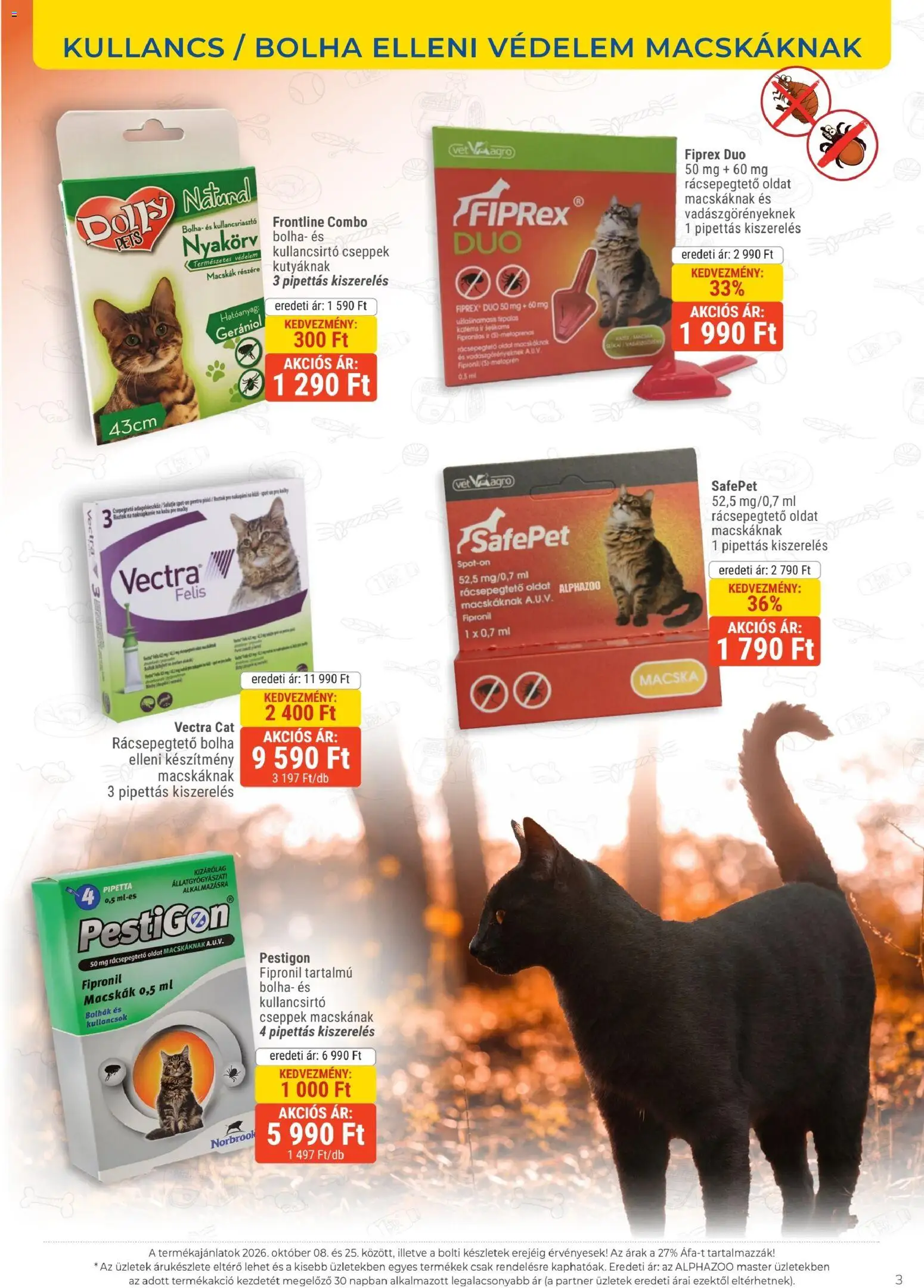 AlphaZoo akciós ujság - amely érvényes a következő dátumtól: 2026.10.08. | Oldal: 3 | Termékek: Kullancsriasztó