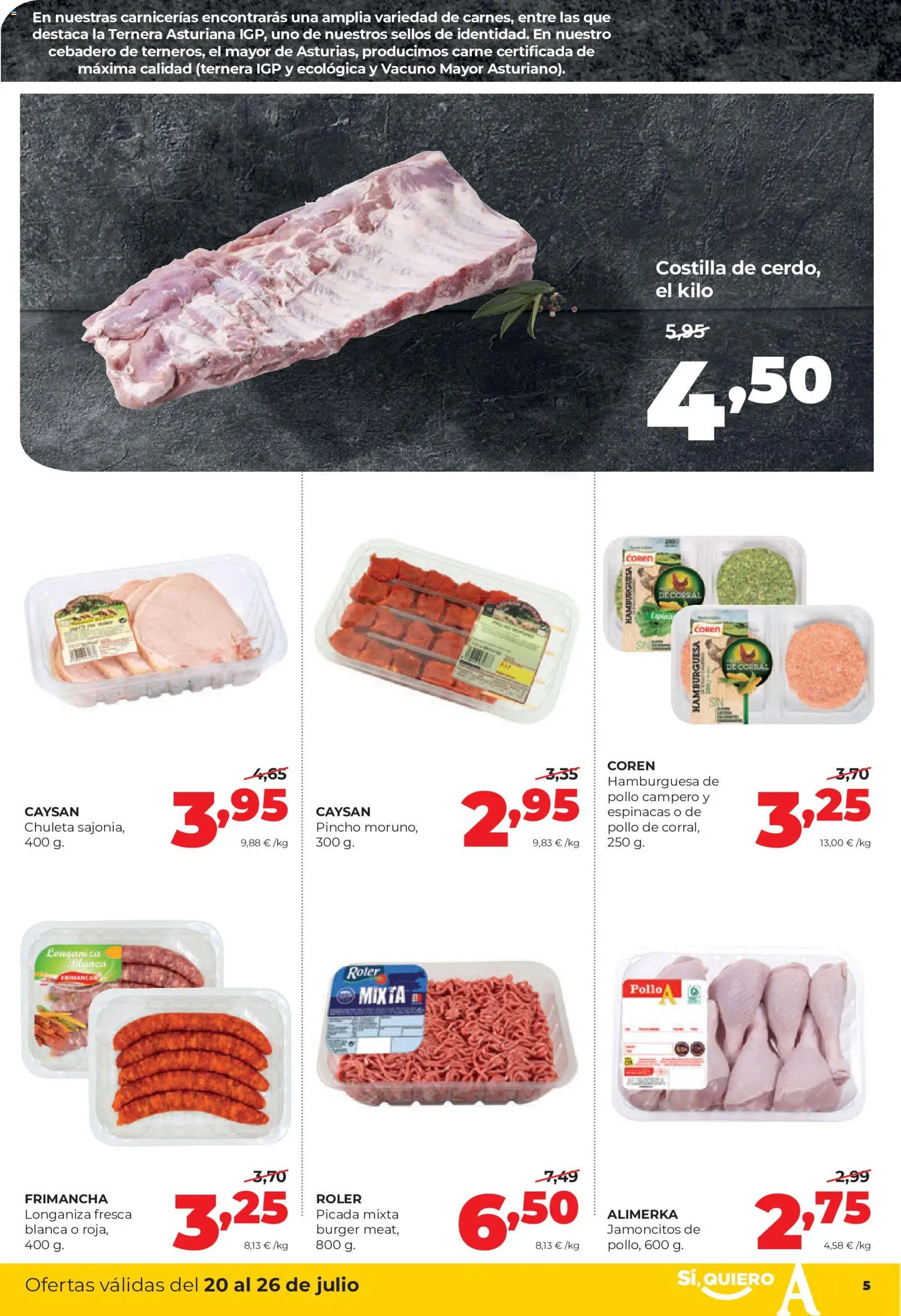 Alimerka folleto │ válido desde el 20/07/2026 | Página: 5 | Productos: Πορσελάνη, Longaniza, Σοκολατούχο γάλα