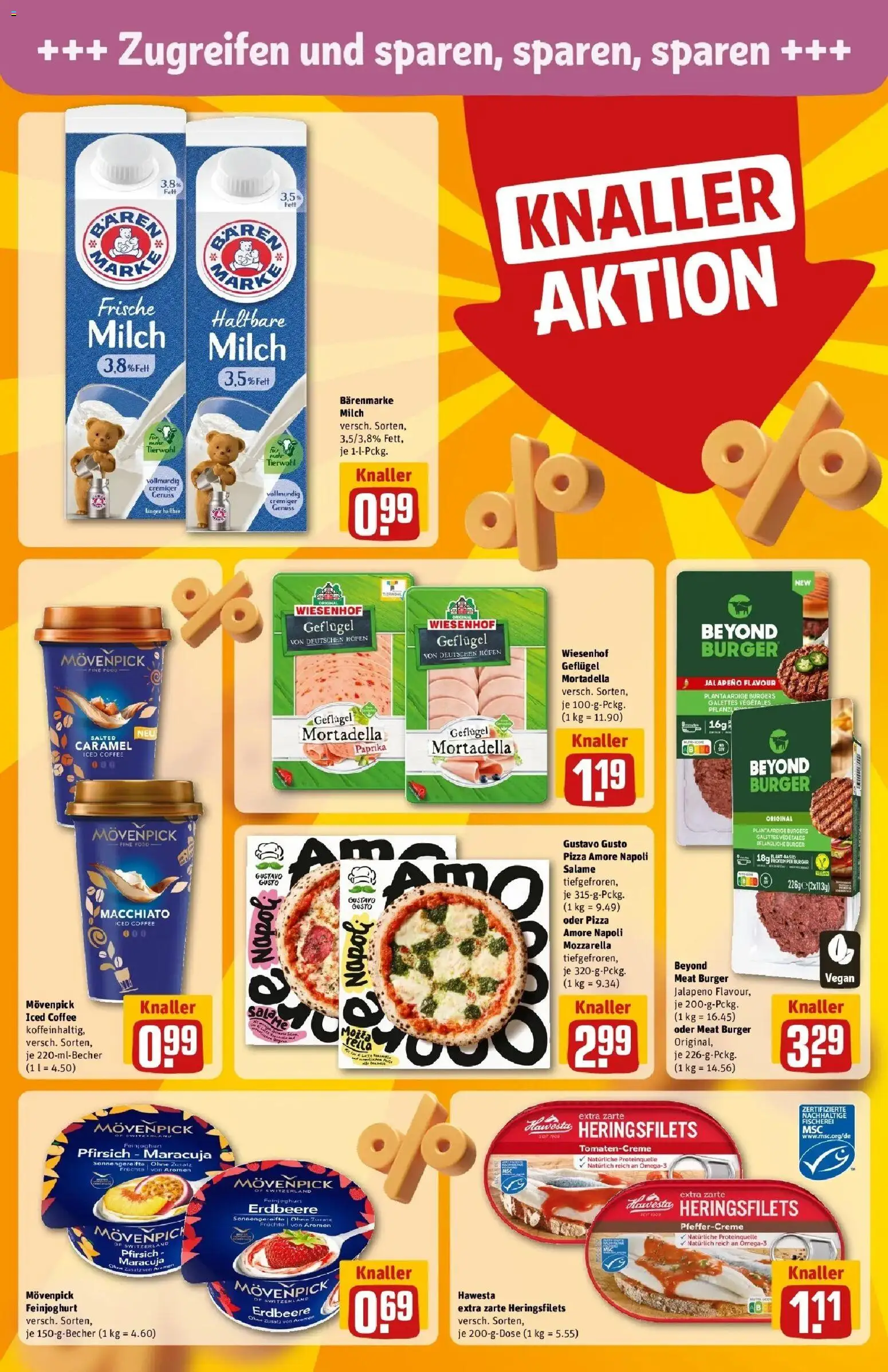 Rewe Prospekt Buxtehude – gültig ab 17.05.2026 | Seite: 8 | Produkte: Gustavo gusto, Milch, Burger, Paprika