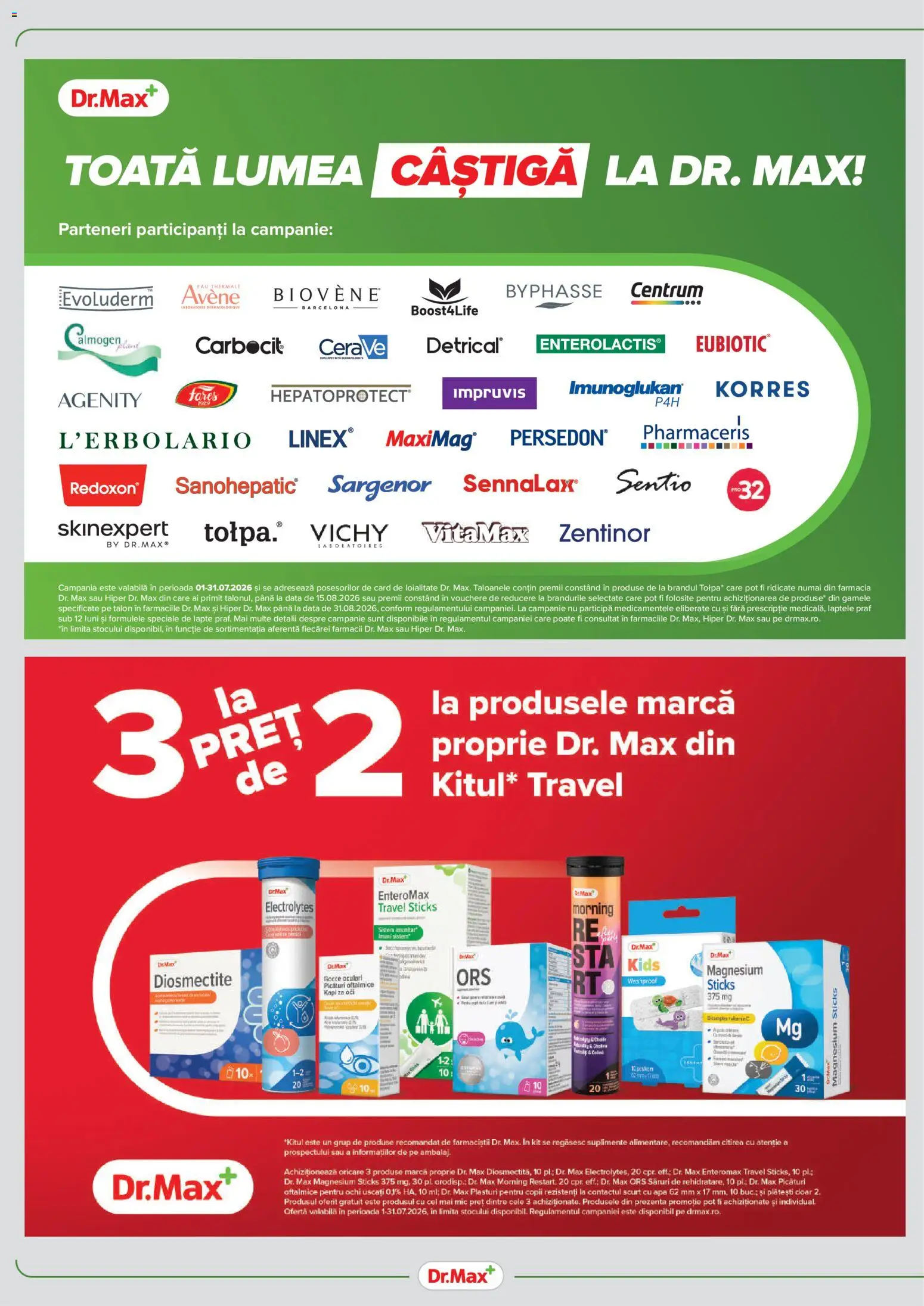 Noul catalog Dr.Max – valabil de la 01.07.2026 | Pagină: 4 | Produse: Plasturi, Lapte, Apă