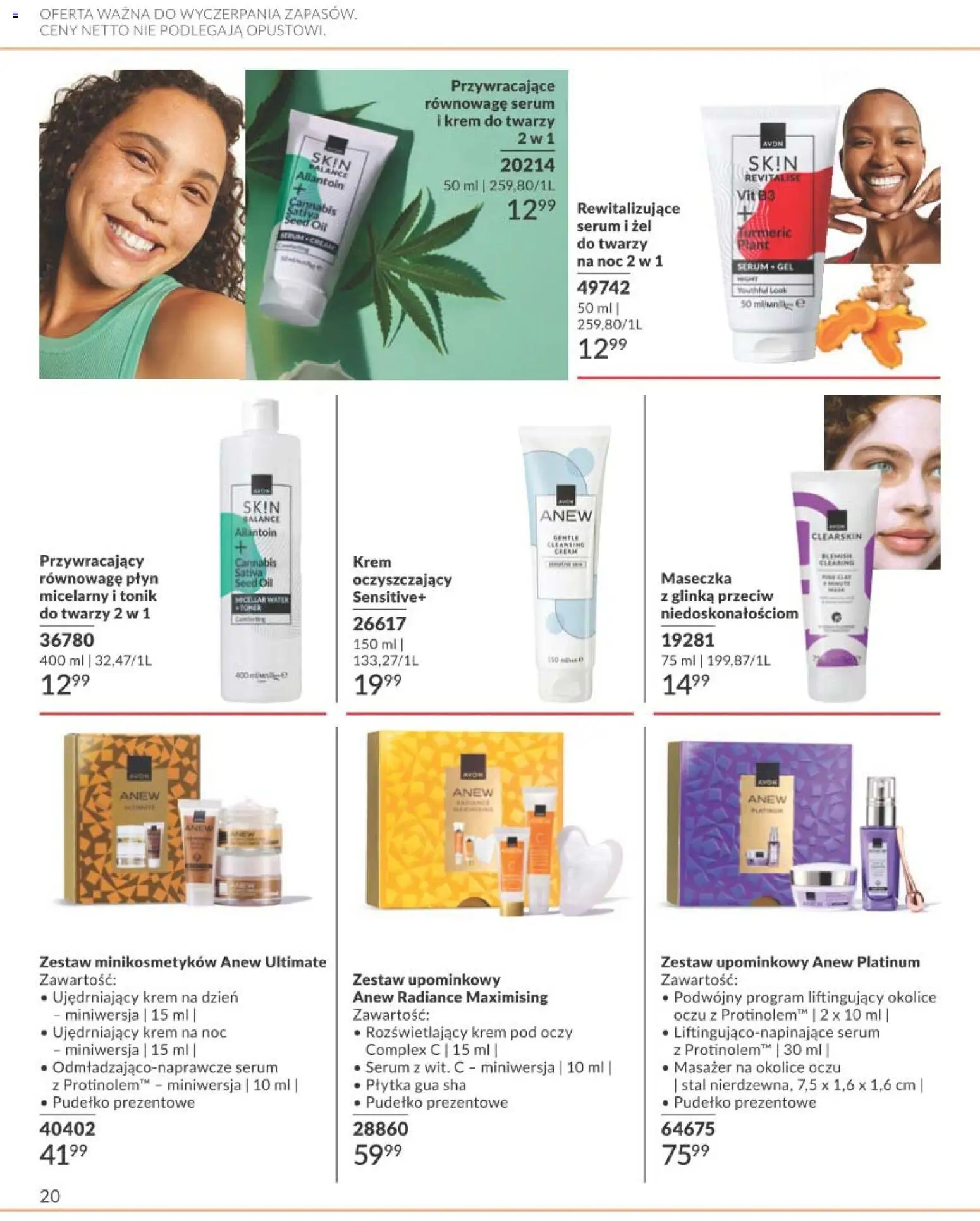Avon Katalog Focus 10 2026 od 30.09.2026 | Strona: 20 | Produkty: Masażer, Krem, Krem do twarzy, Tonik