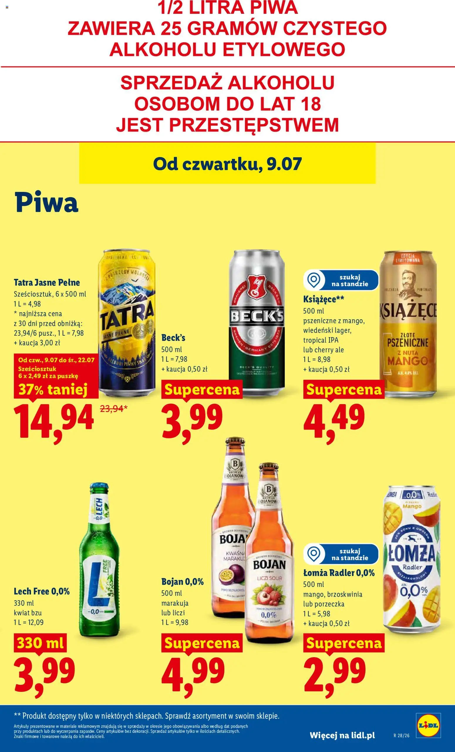 Lidl Polsko leták od 09.07.2026 | Strana: 75 | Produkty: Mango, Radler, Marakuja