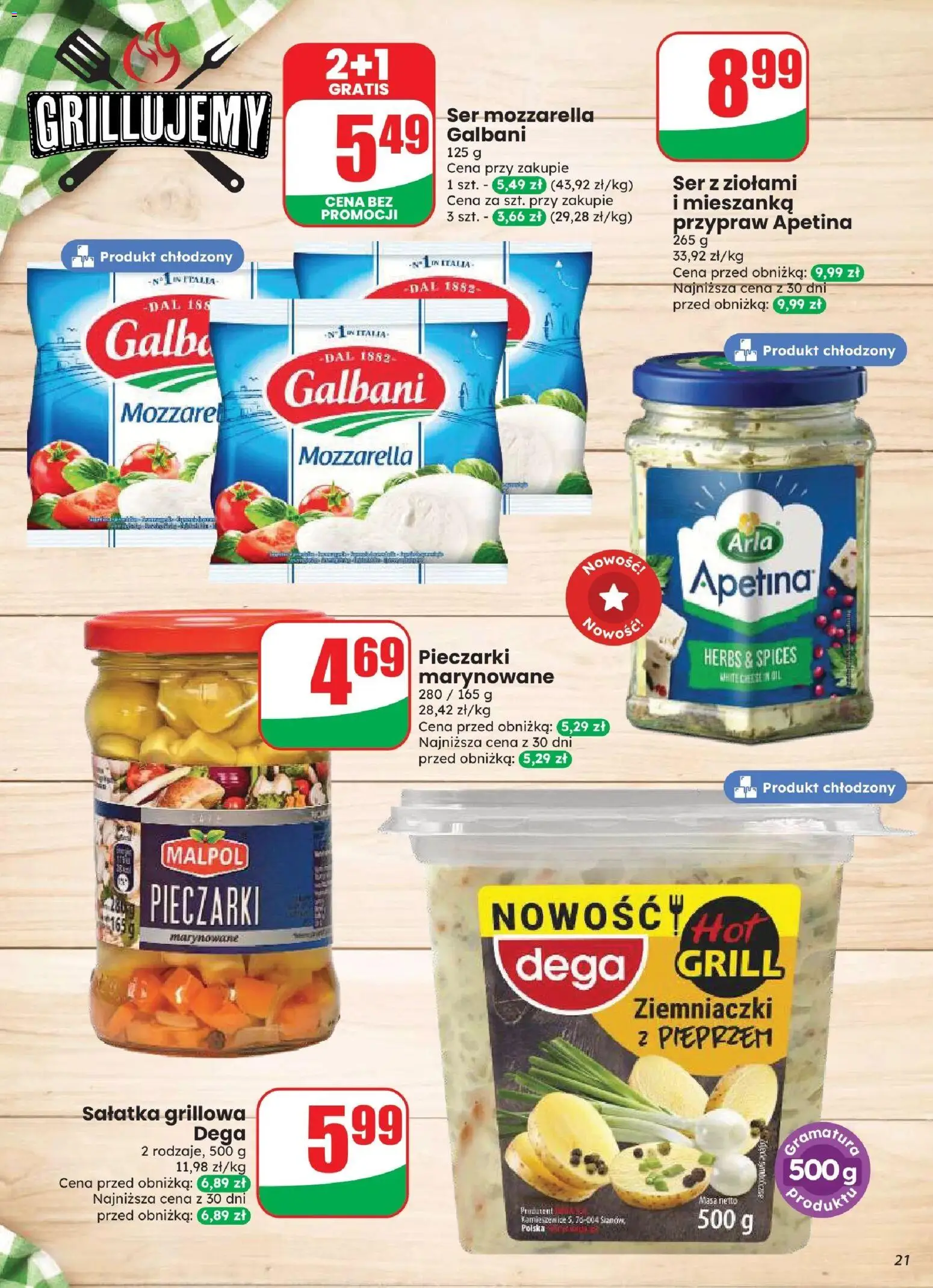 Dino gazetka od 12.08.2026 | Strona: 21 | Produkty: Pieczarki, Grill, Ziemniaczki, Ser