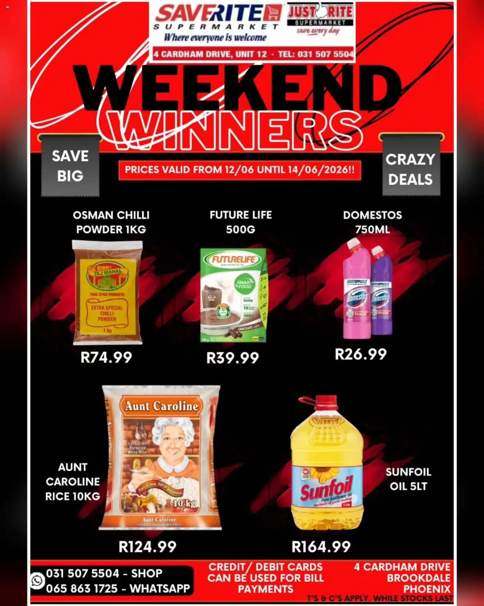 New Saverite catalogue – valid from 12.06.2026 | Page: 2 | Products: Oil, Chocolate, Rice, Chilli