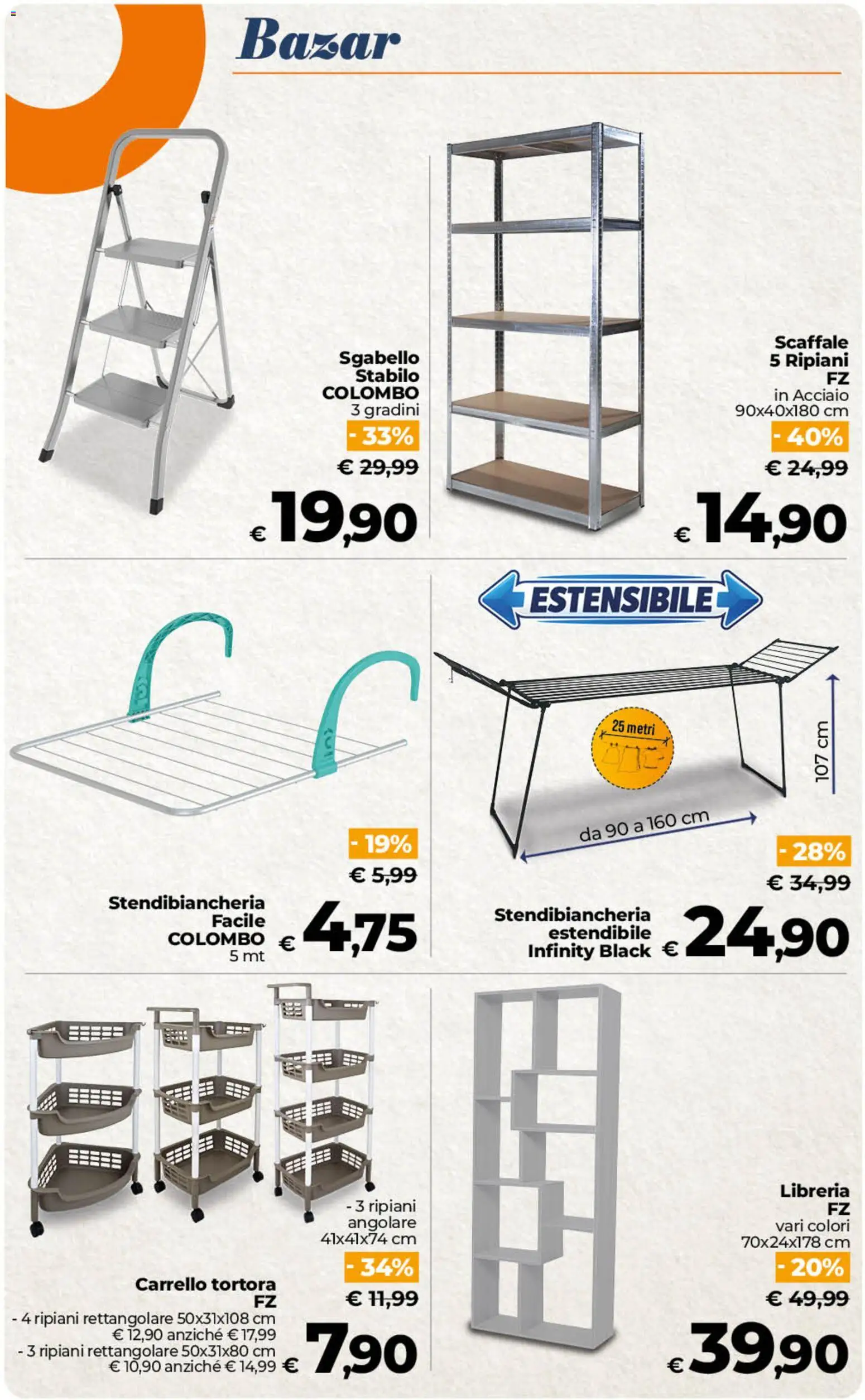 Volantino Ipercoop del 22/09/2026 | Pagina: 52 | Prodotti: Stendibiancheria, Sgabello, Scaffale, Libreria