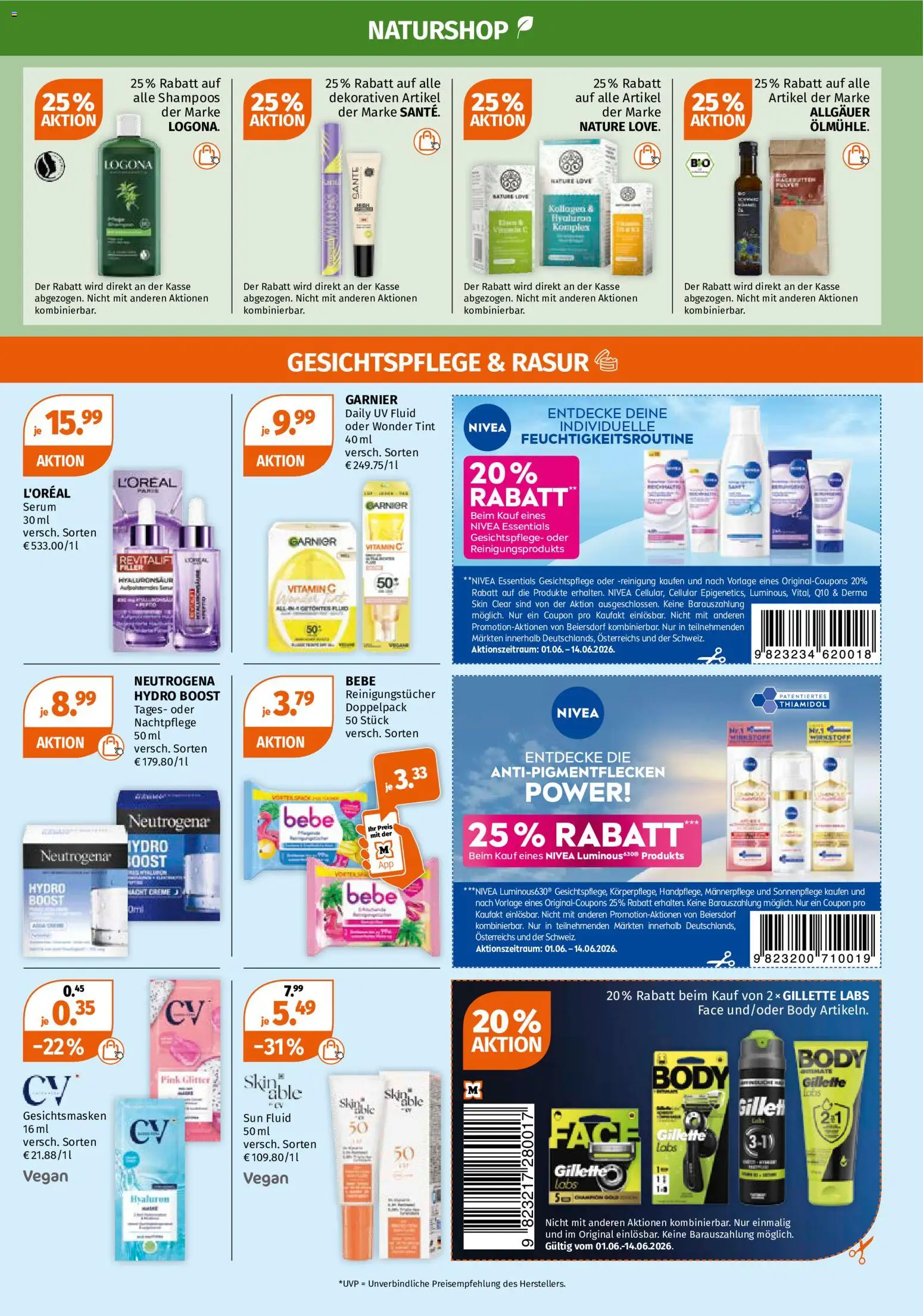 Müller Sommerangebote – gültig ab 01.06.2026 | Seite: 5 | Produkte: Creme, Reinigungstücher, Serum