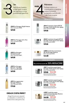 Ofertele Oriflame valabile de la 29.07.2026 | Pagină: 89 | Produse: Cremă de zi, Cremă de noapte, Cremă
