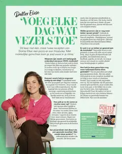 DOKTER ELISE'S BOEK, Huisarts Elise Janssen (1993) geeft in haar boek praktische tips en deelt meer dan 75 makkelijke en lekkere VEWO-recepten om van stap voor stap je leefstijl te verbeteren. Verkrijgbaar bij bol. voor € 26,99 - Voorbeeld van een folder van Albert Heijn, geldig van 14-08-2026 | Pagina: 87 | Producten: Pizza, Oven, De oven, Mozzarella