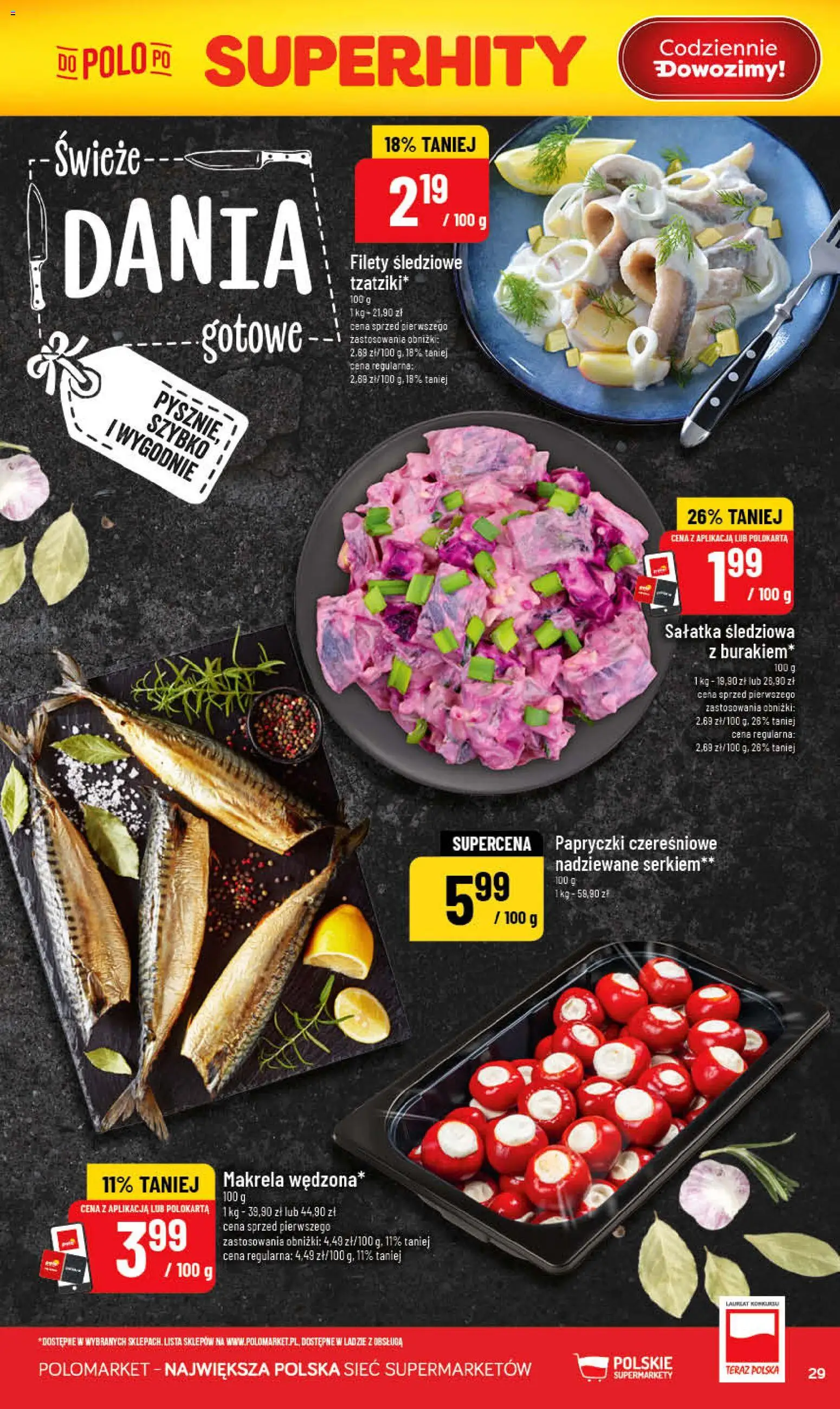 POLOmarket gazetka od 03.06.2026 | Strona: 29 | Produkty: Papryczki czereśniowe, Makrela, Sałatka