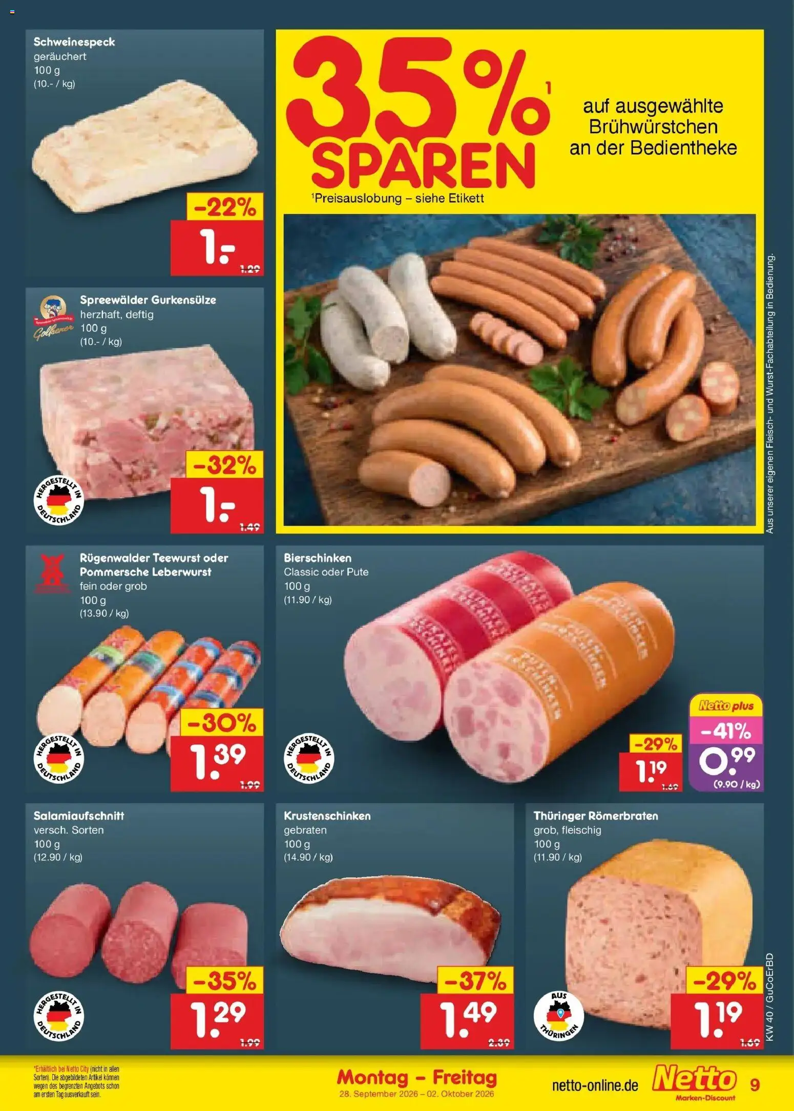 Netto Marken-Discount Prospekt Augustusburg – gültig ab 28.09.2026 | Seite: 11 | Produkte: Pute, Fleisch