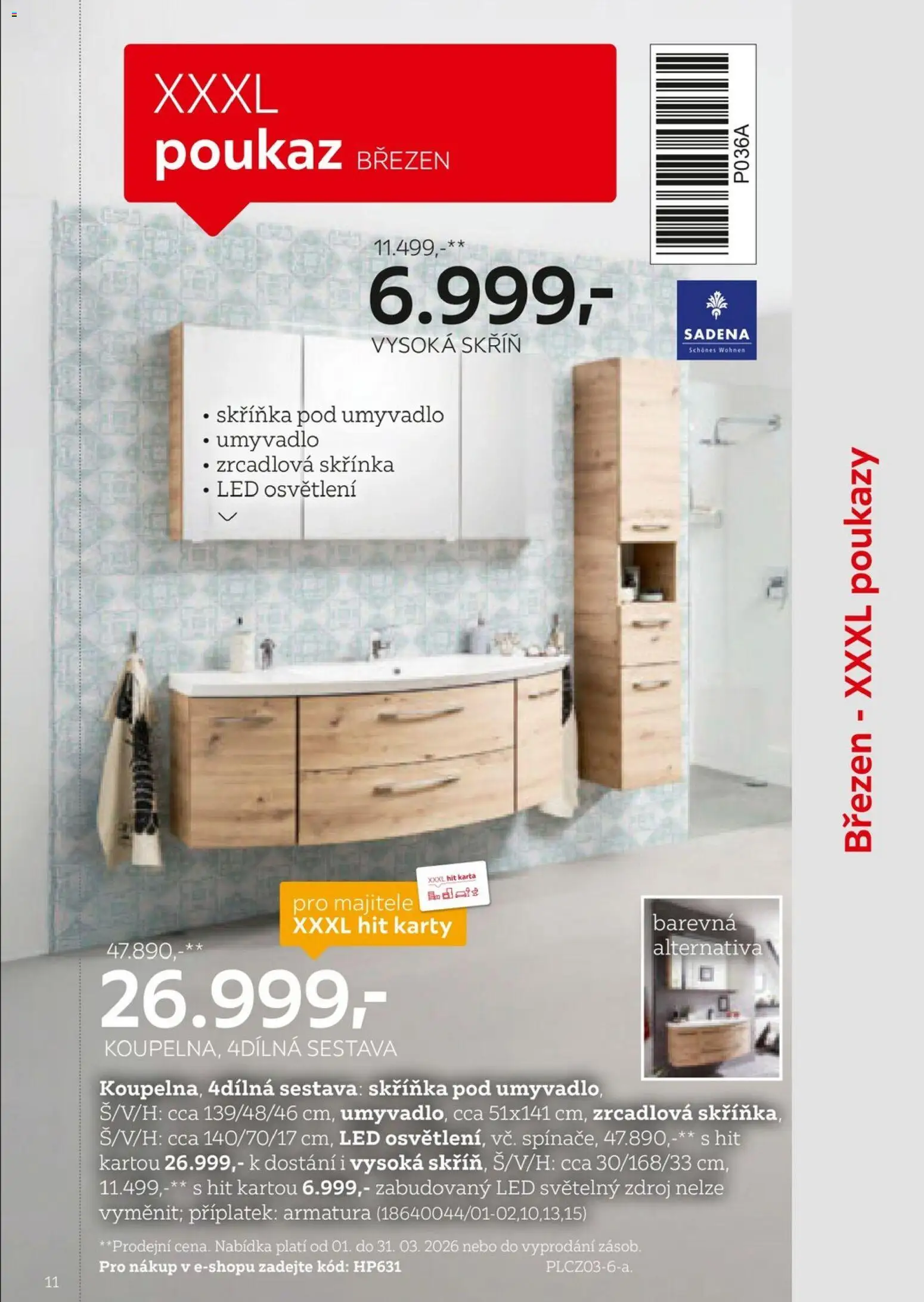 XXXLutz leták - Být věrným zákazníkem se vyplatí od 01.02.2026 | Strana: 11 | Produkty: Skříňka pod umyvadlo, Karty, Skříňka, LED