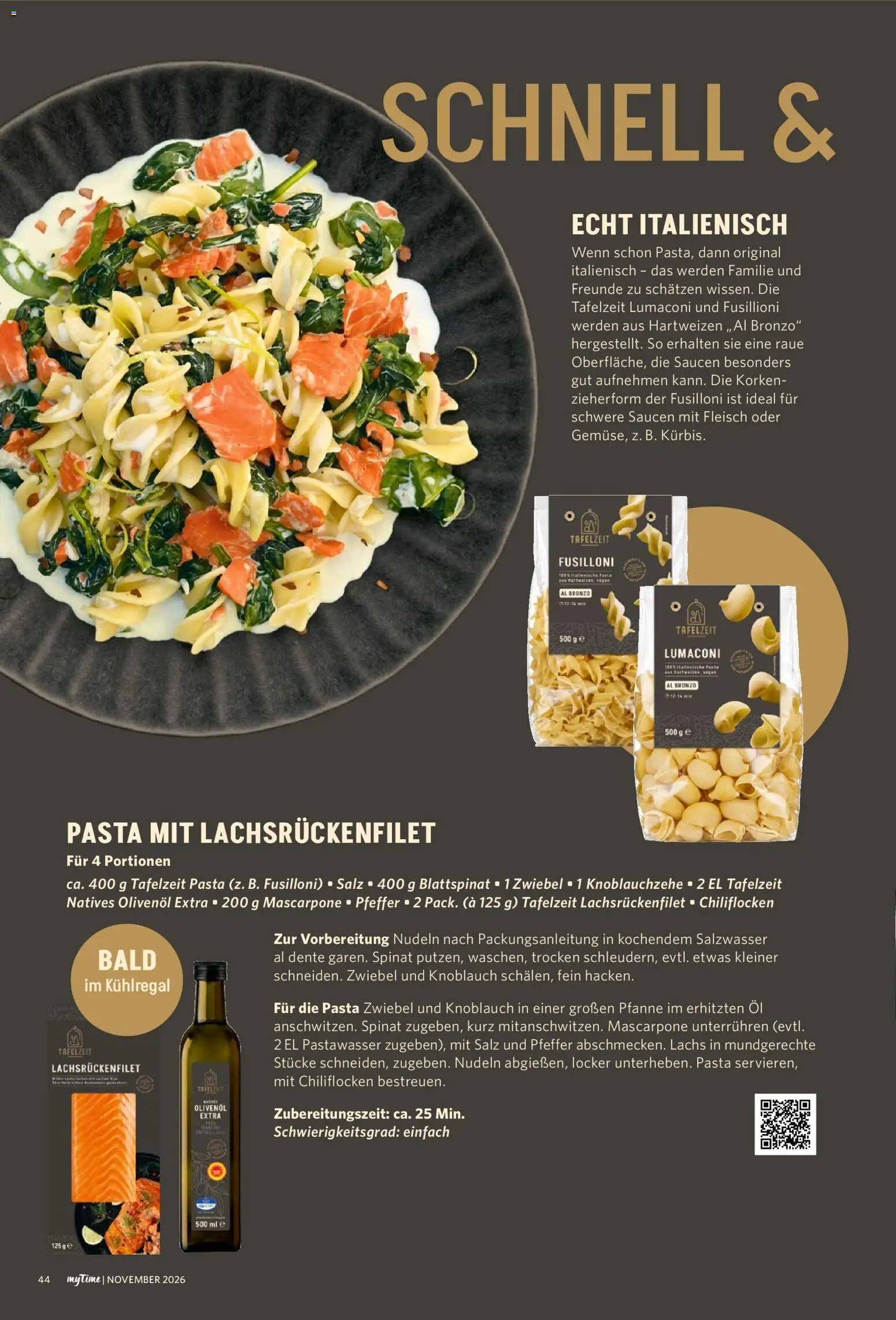 Famila Nordwest myTime – gültig ab 01.11.2026 | Seite: 44 | Produkte: Öl, Olivenol, Pfeffer, Pasta
