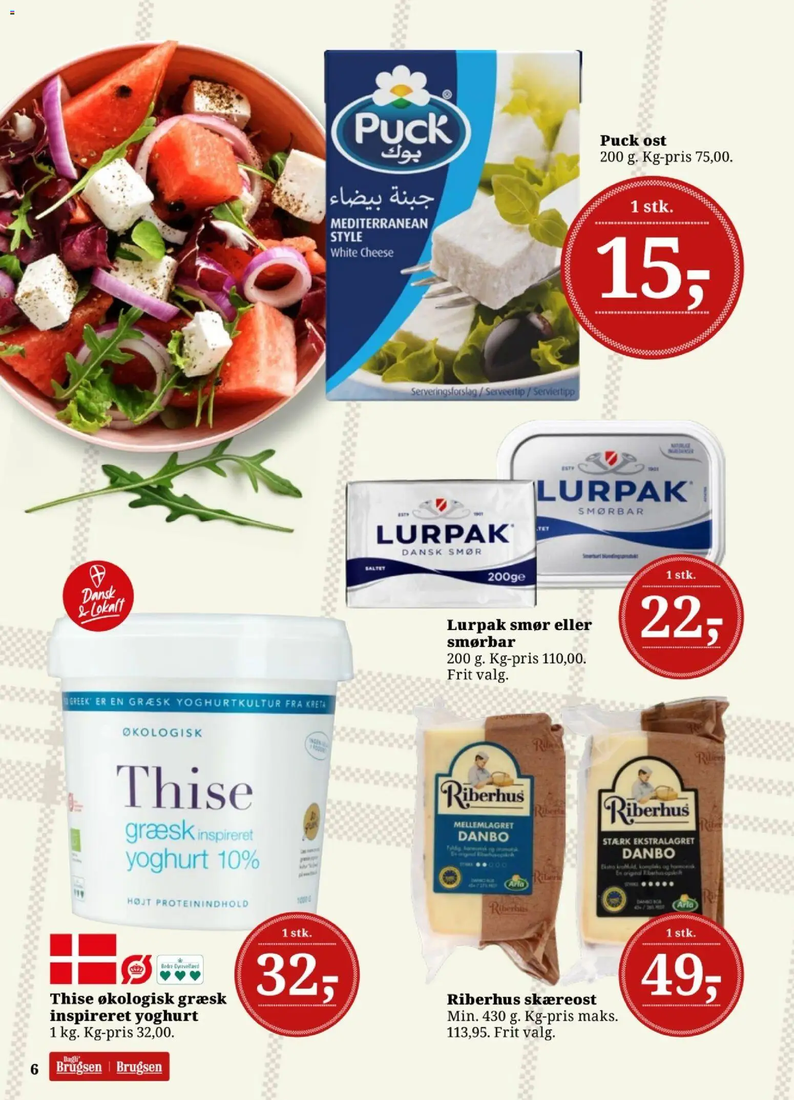 Dagli'Brugsen tilbudsavis – gyldig fra 31/07/2026 | Side: 6 | Produkter: Smør, Ost, Yoghurt