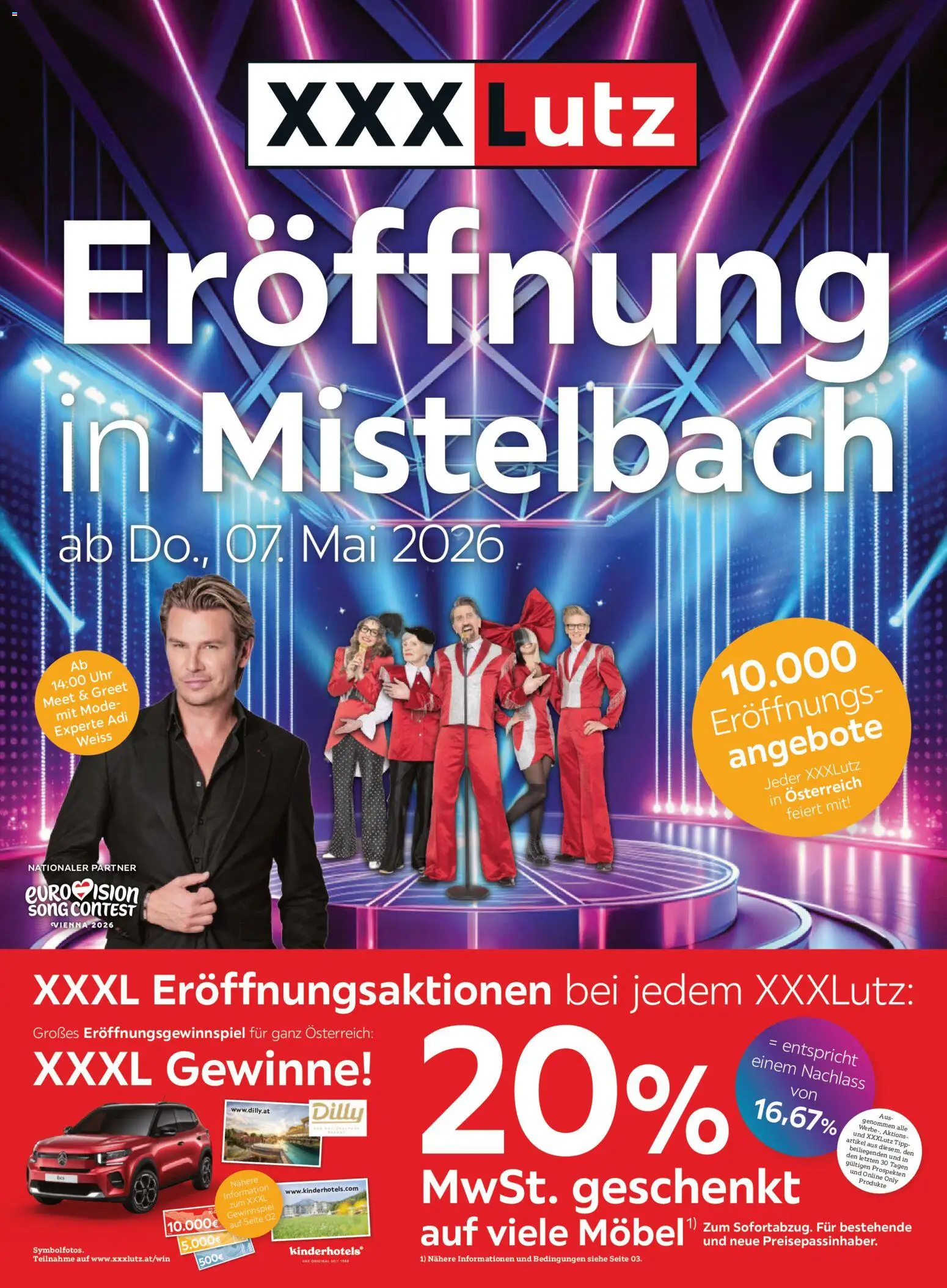 XXXLutz Eröffnung in Mistelbach gültig ab 05.05.2026 | Seite: 1 | Produkte: Uhr