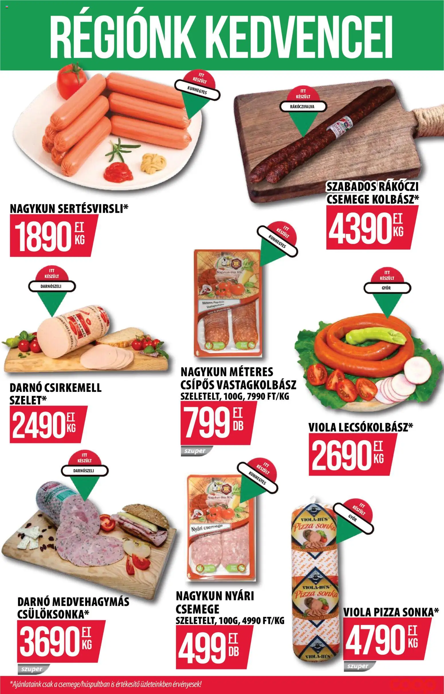 COOP Szolnok akciós ujság - amely érvényes a következő dátumtól: 07.05.2026 | Oldal: 5 | Termékek: Hús, Sonka, Pizza, Csirkemell