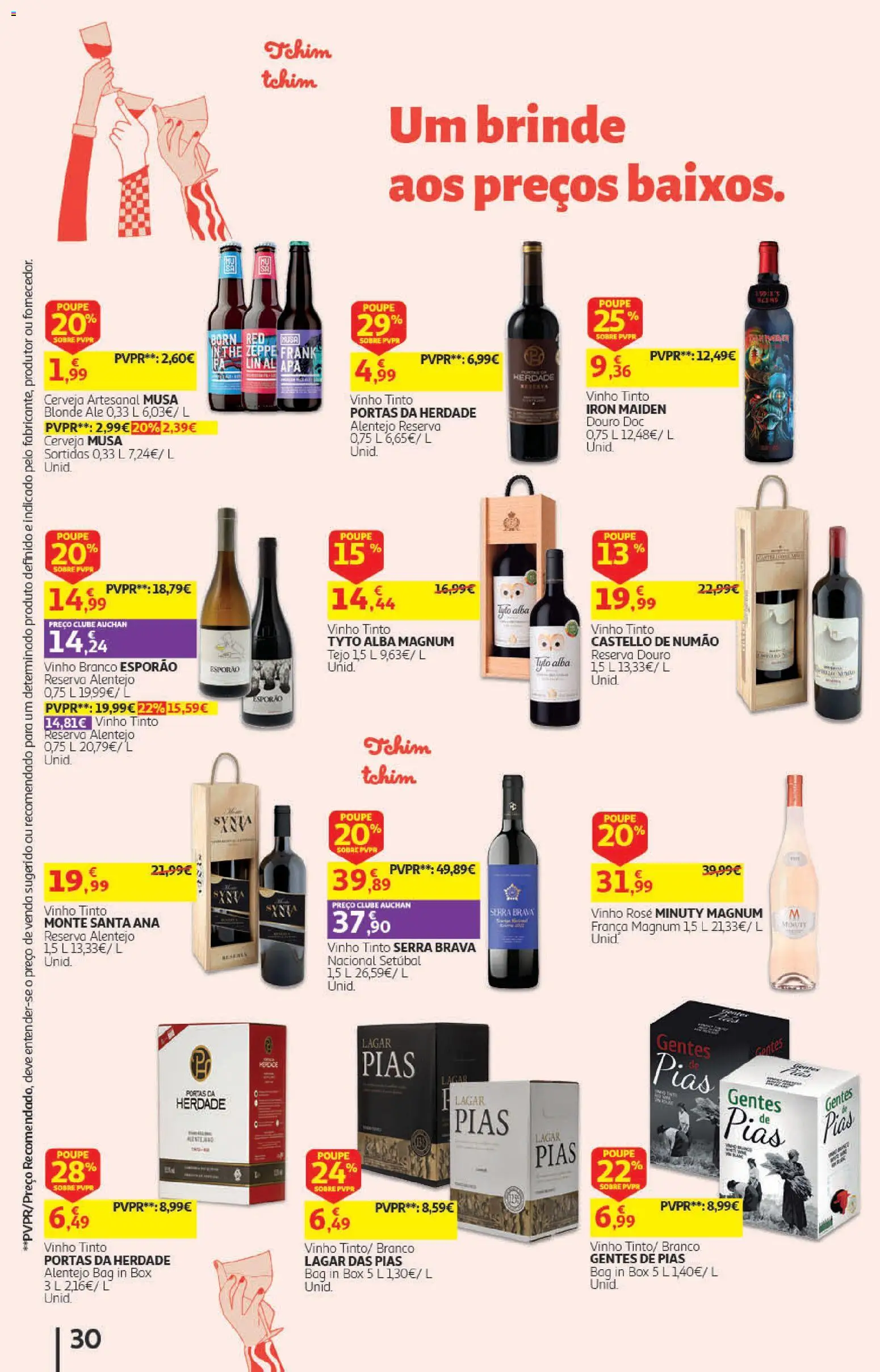 Auchan Halloween │ válido de 21/10/2026 | Página: 30 | Produtos: Vinho rosé, Vinho branco, Vinho, Vinho tinto