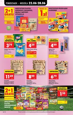 Náhled letáku Biedronka Polsko leták od 22.06.2026 | Strana: 70 | Produkty: Kešu ořechy, Ořechy, Vafle, Chocapic