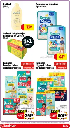 Zwitsal babydoekjes Sensitive en Lotion, 12-pak - Voorbeeld van een folder van Kruidvat, geldig van 19.05.2026 | Pagina: 51 | Producten: Pampers, Babydoekjes, Kan