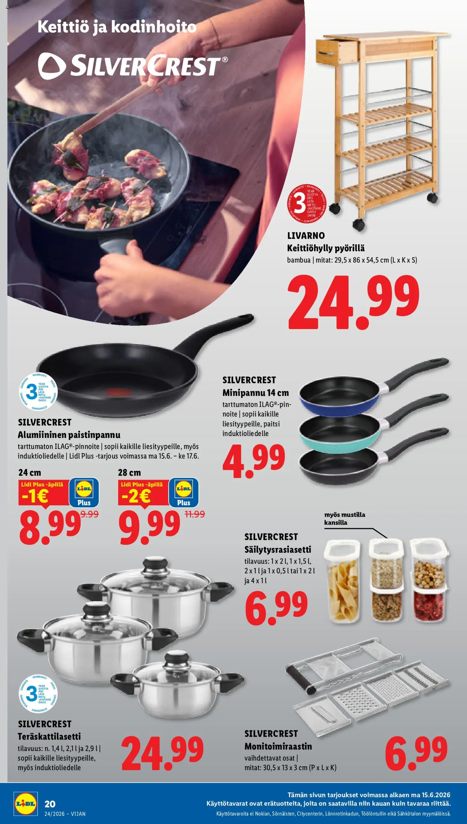 Lidl tarjoukset - Tampere – voimassa 11.06.2026 alkaen | Sivu: 28 | Tuotteet: Paistinpannu, Keittiö