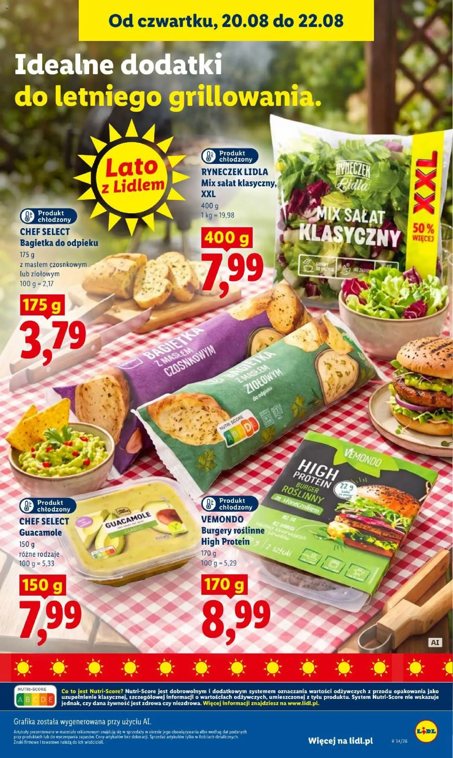 Lidl gazetka od 20.08.2026 | Strona: 63 | Produkty: High Protein, Żywność, Bagietka, Burger