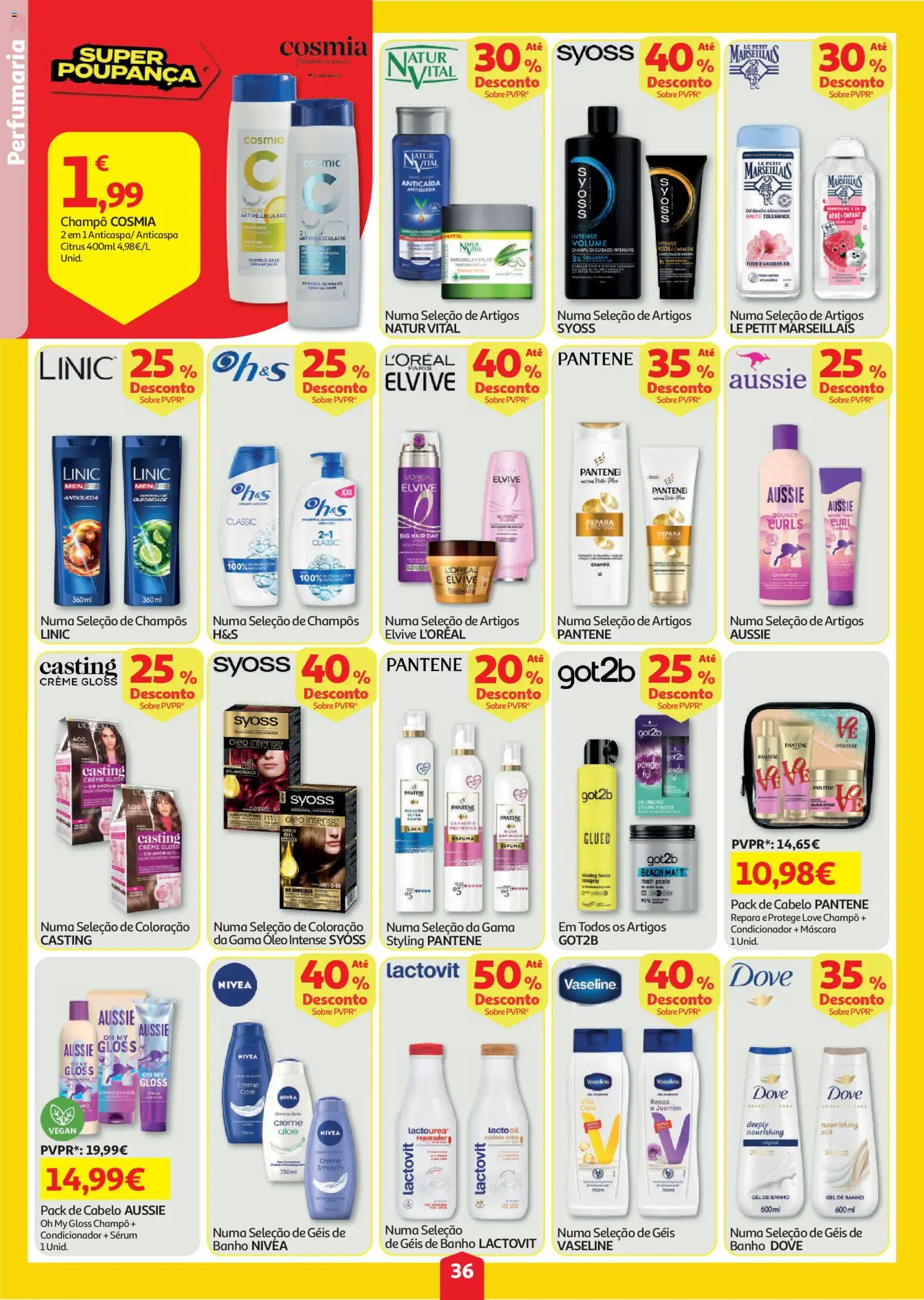 Auchan folheto │ válido de 30/07/2026 | Página: 36 | Produtos: Gel de banho, Banho, Óleo, Creme