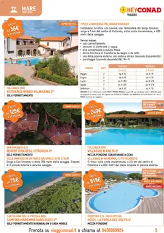 Anteprima del volantino Conad volantino Viaggi valido a partire dal 01.04.2026 | Pagina: 5 | Prodotti: Acqua, Aria condizionata, Letto, Bagno