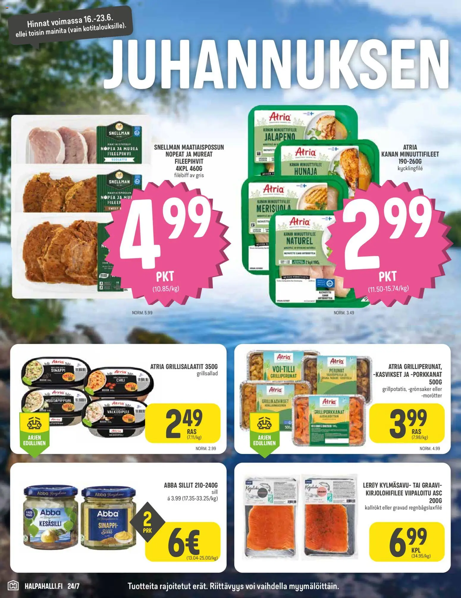 Halpa Halli tarjoukset – voimassa 16.06.2026 alkaen | Sivu: 2 | Tuotteet: Silli, Chili, Voi, Hunaja