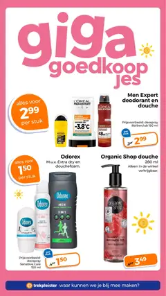 Trekpleister folder - Voorbeeld van een folder van Trekpleister, geldig van 14-07-2026 | Pagina: 23 | Producten: Deodorant, Douche, Gel, Alcohol