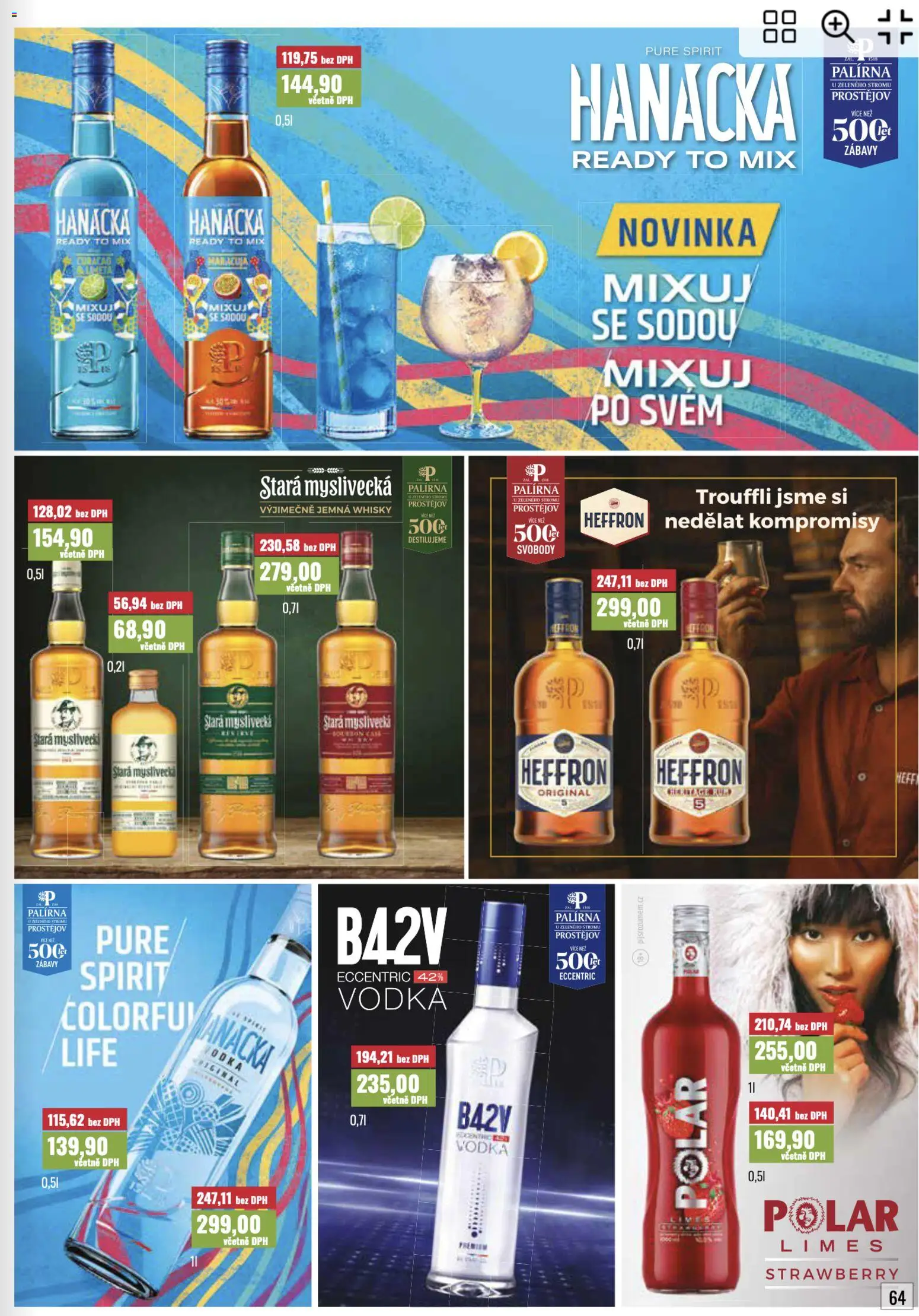 Ratio leták od 01.10.2026 | Strana: 64 | Produkty: Maracuja, Heffron, Vodka, Stará myslivecká