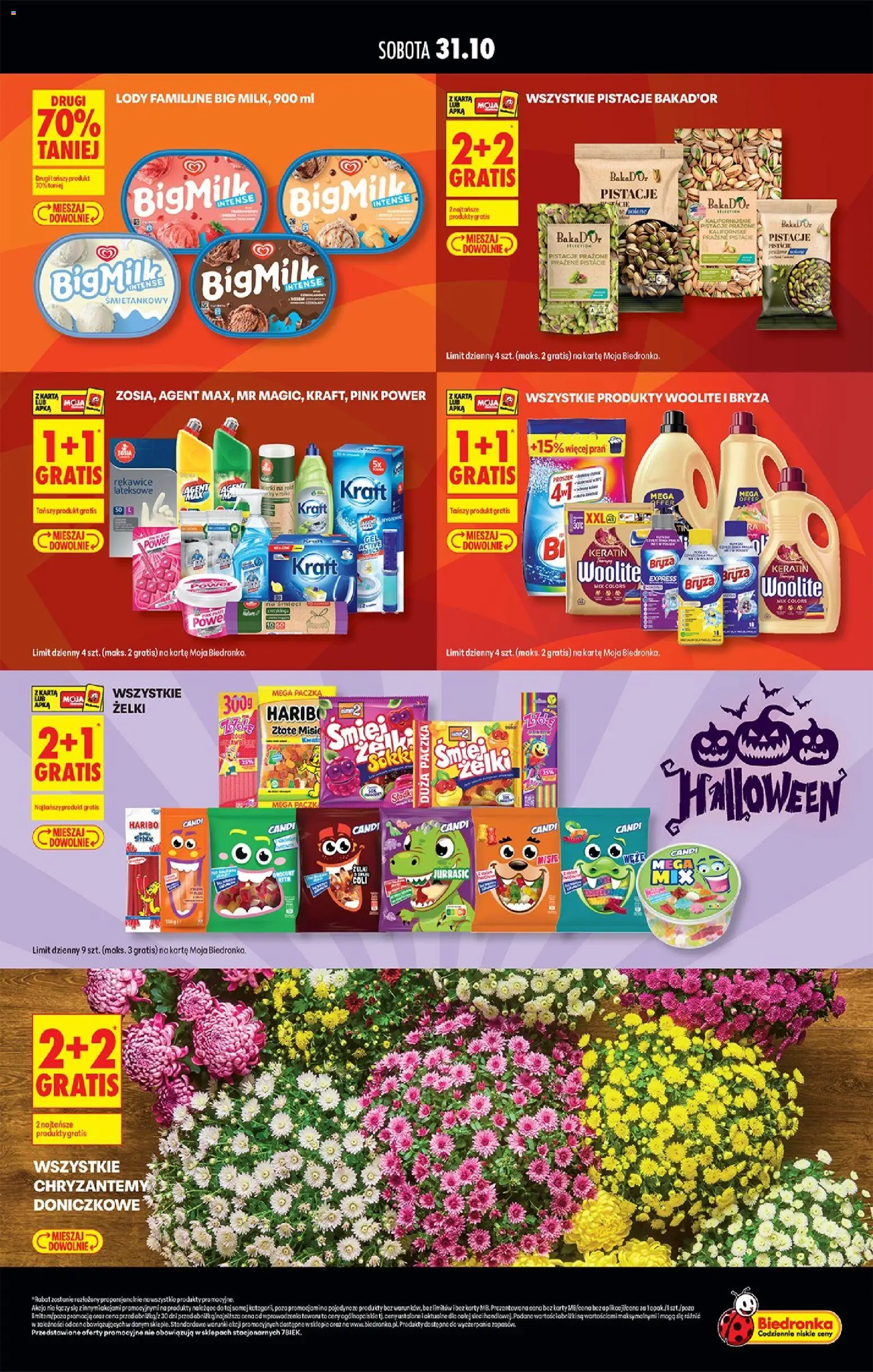 Biedronka gazetka - Super okazje na koniec miesiąca od 31.10.2026 | Strona: 2 | Produkty: Pistacje, Lody familijne, Pączki, Żelki