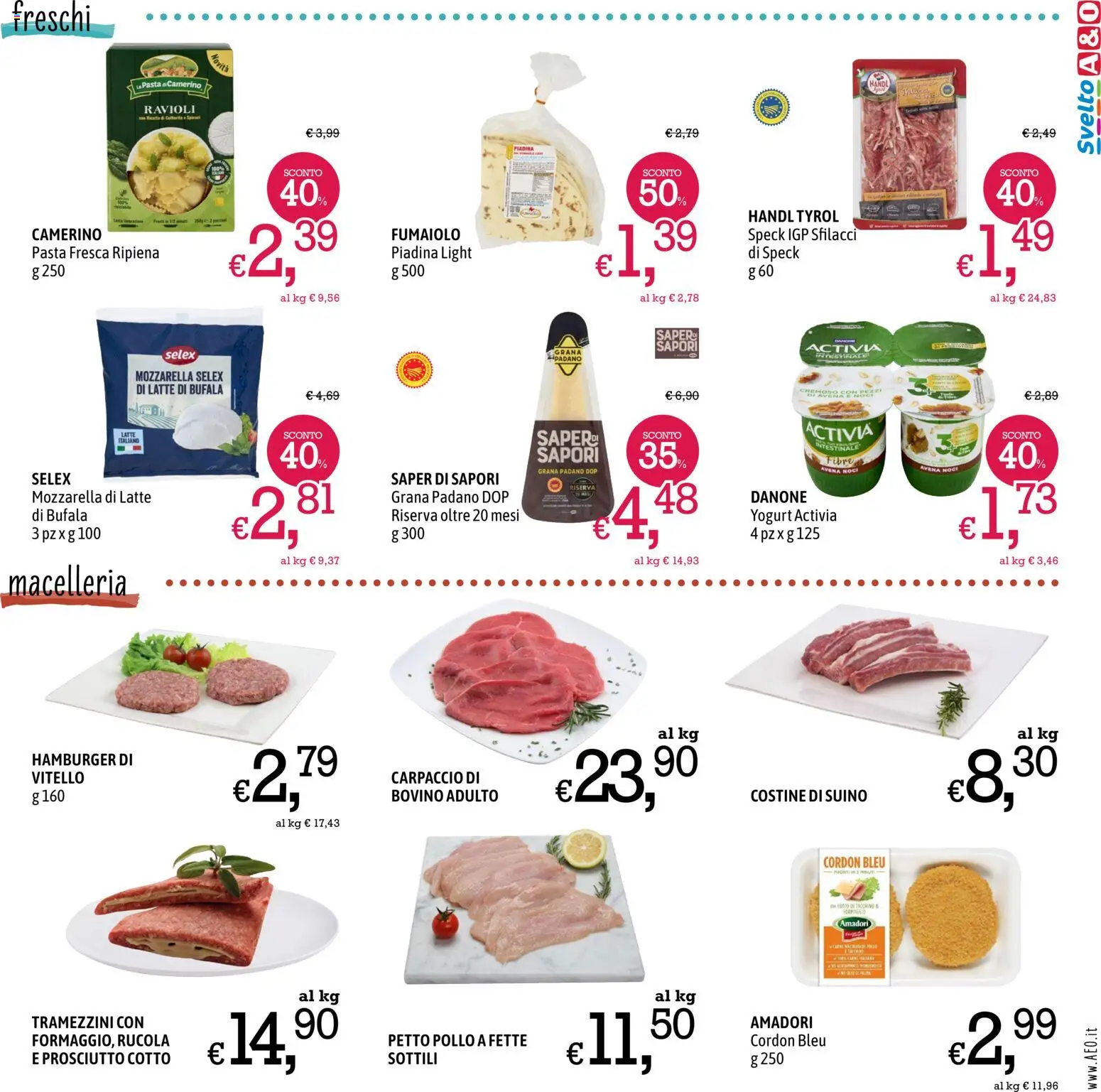 Volantino A&O del 02/07/2026 | Pagina: 3 | Prodotti: Pasta, Noci, Piadina, Ravioli