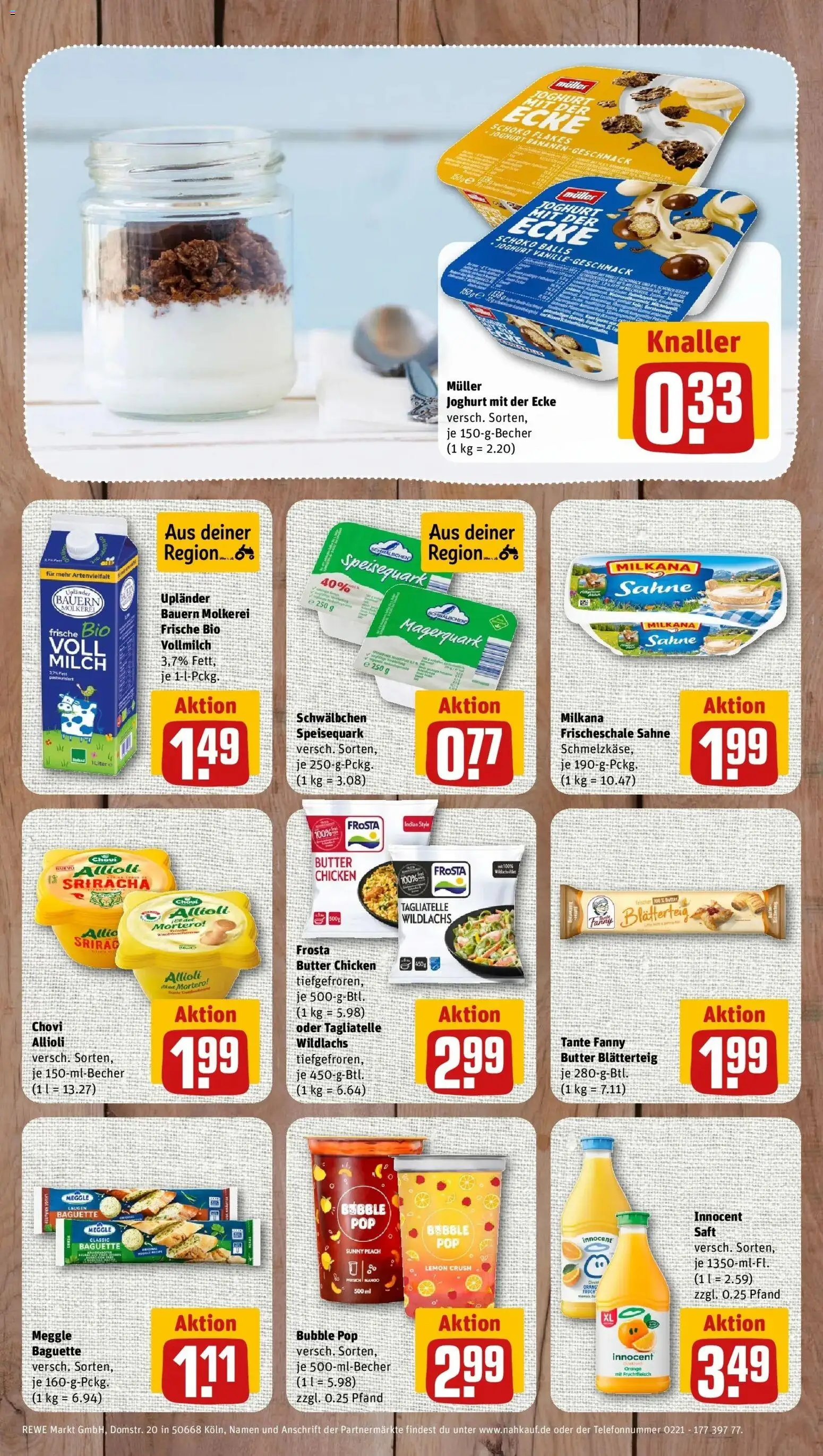 REWE Prospekt ab 24.08.2026 zum Blättern » Angebote | Seite: 8 | Produkte: Butter, Frosta, Saft, Speisequark