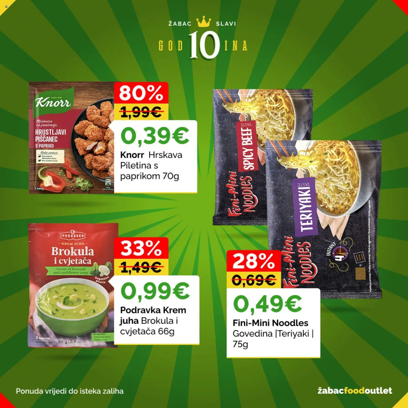 Žabac katalog | vrijedi od 26.06.2026 | Stranica: 23 | Proizvodi: Brokula, Podravka, Piletina, Govedina