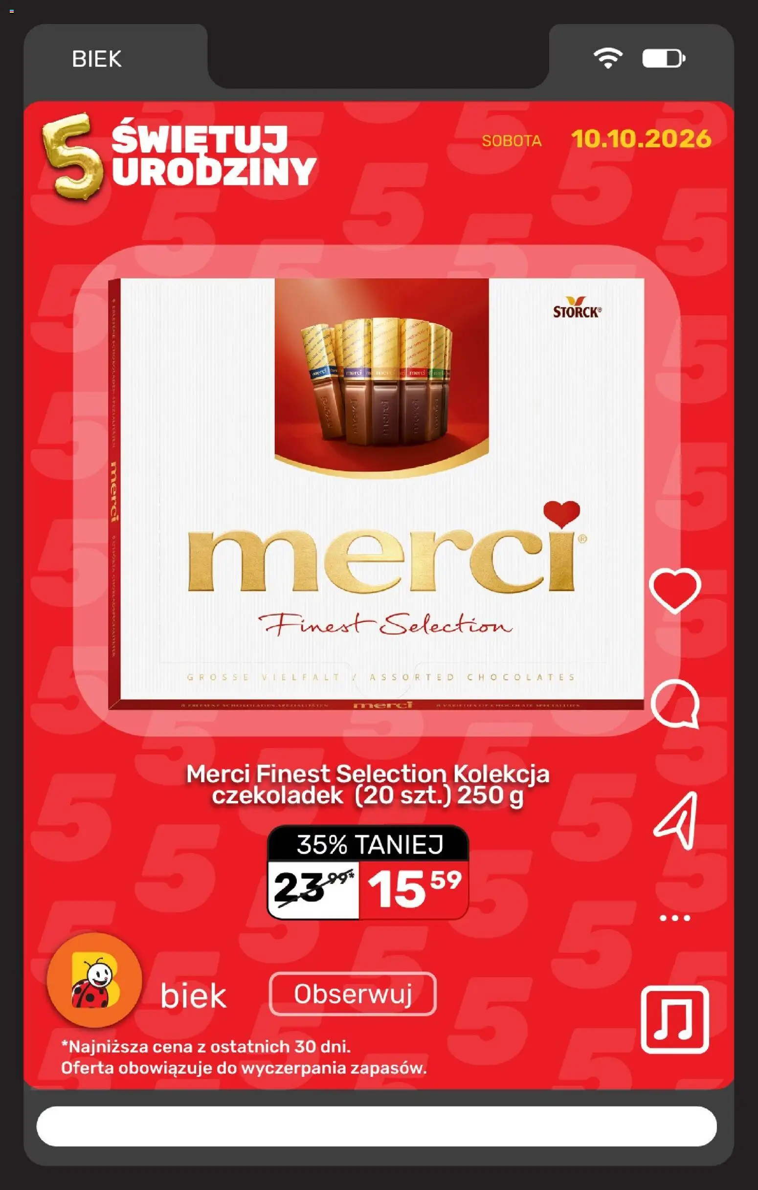 Biedronka gazetka - Biek od 10.10.2026 | Strona: 6 | Produkty: Merci