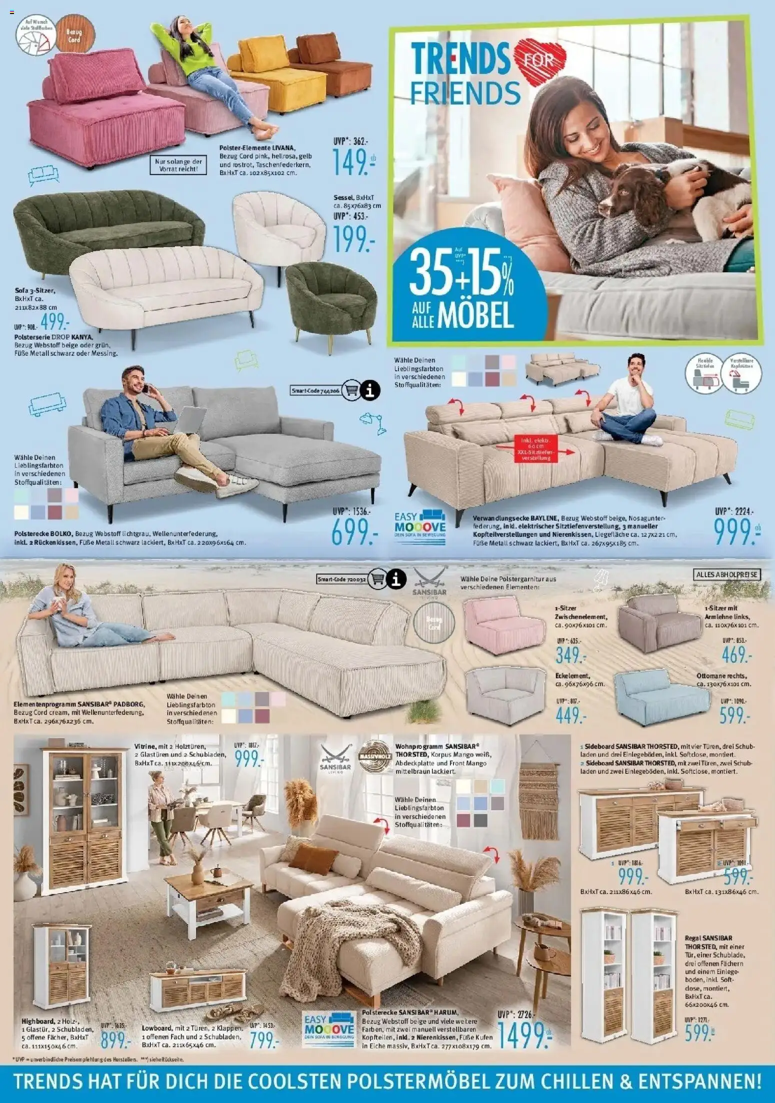 Trends - Ostermann Trends: Neue Möbel wirken Wunder. – gültig ab 10.07.2026 | Seite: 4 | Produkte: Sideboard, Sofa, Regal, Mango