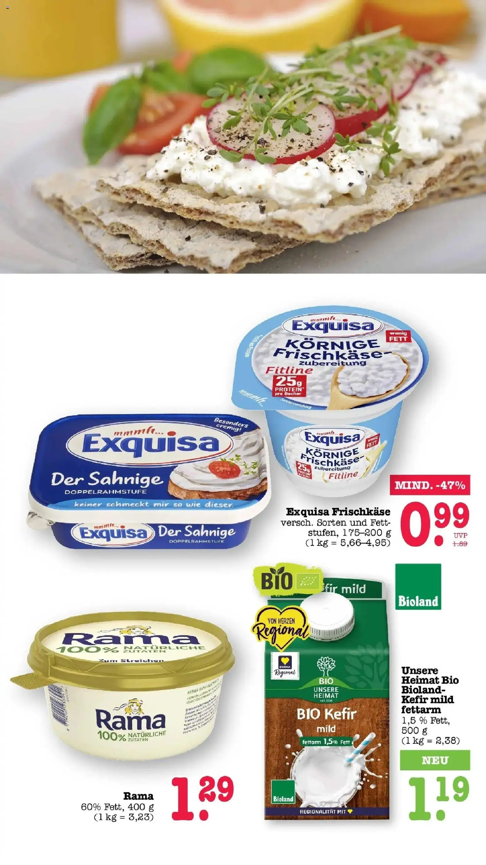 Marktkauf Prospekt Wörth Am Rhein (ab 31.08.2026) » Angebote online | Seite: 24 | Produkte: Kefir, Rama, Exquisa, Frischkase