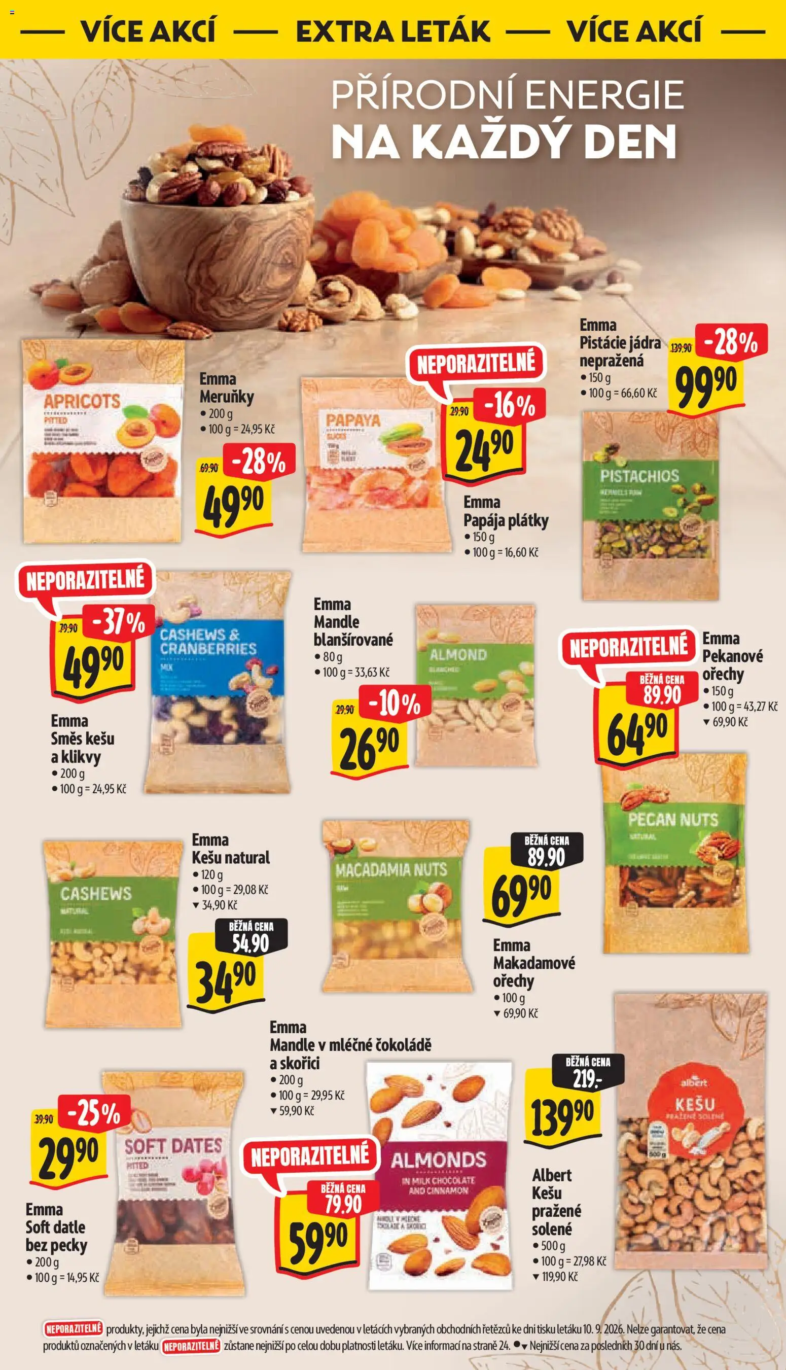 Albert leták - Supermarket -  	Frenštát pod Radhoštěm od 16.09.2026 | Strana: 45 | Produkty: Kešu, Makadamové ořechy, Pekanové ořechy, Milk chocolate