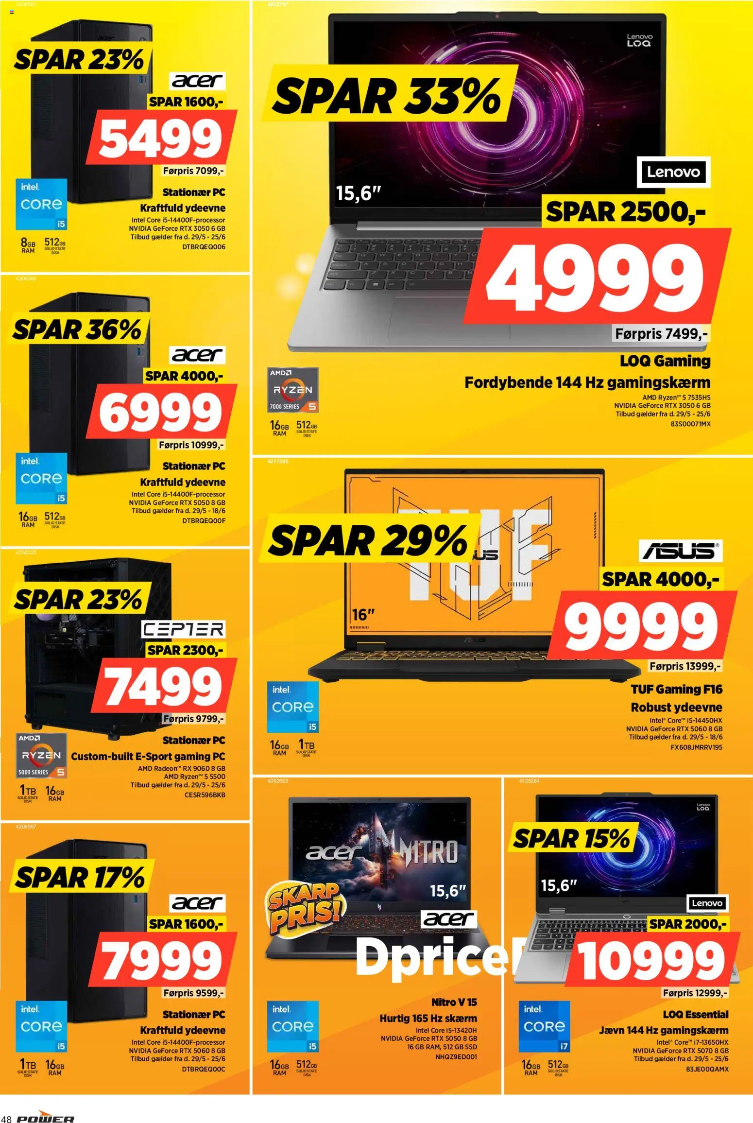 Power tilbudsavis – gyldig fra 22.05.2026 | Side: 48 | Produkter: Skærm, Disk, PC, Gaming PC