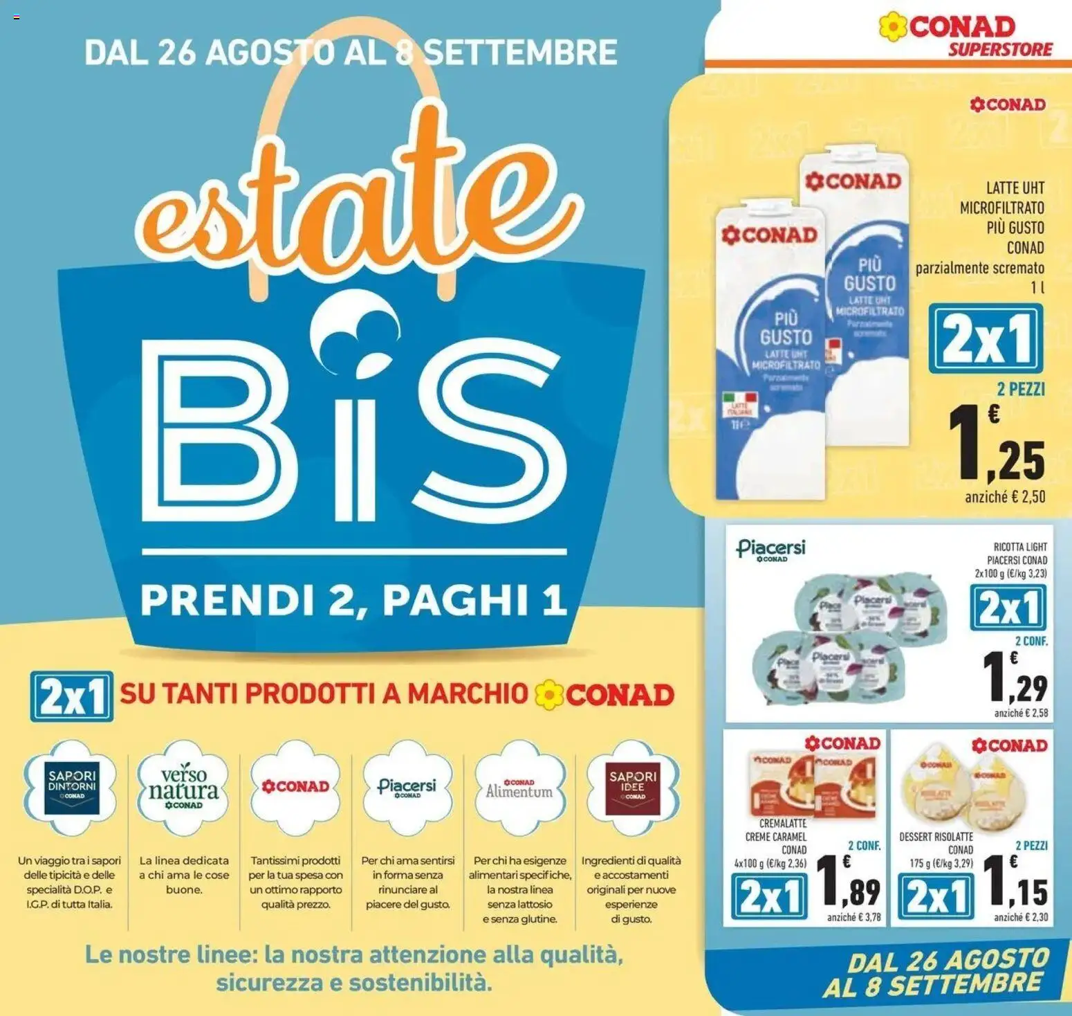 Volantino Conad dal 26/08/2026 > Anteprima | Pagina: 4 | Prodotti: Latte, Ricotta, Specialità, Dessert