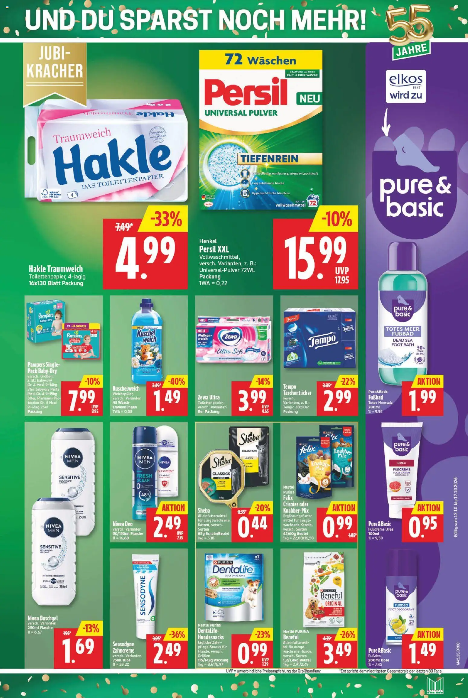 Marktkauf Prospekt – gültig ab 12.10.2026 | Seite: 15 | Produkte: Sheba, Tempo, Fußbad, Toilettenpapier