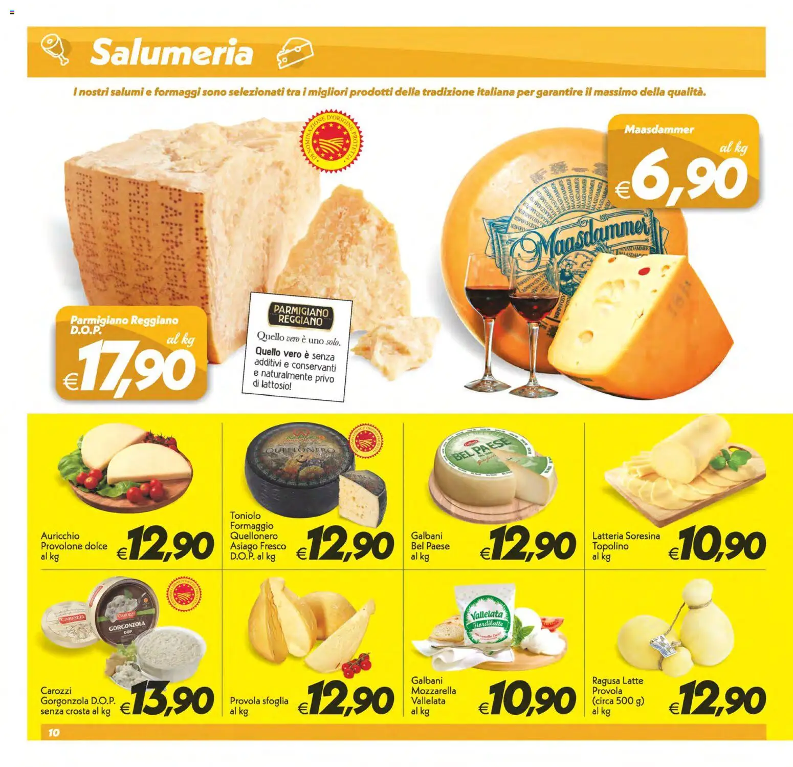 Volantino SuperConveniente del 13/10/2026 | Pagina: 10 | Prodotti: Provolone, Mozzarella, Formaggio, Parmigiano