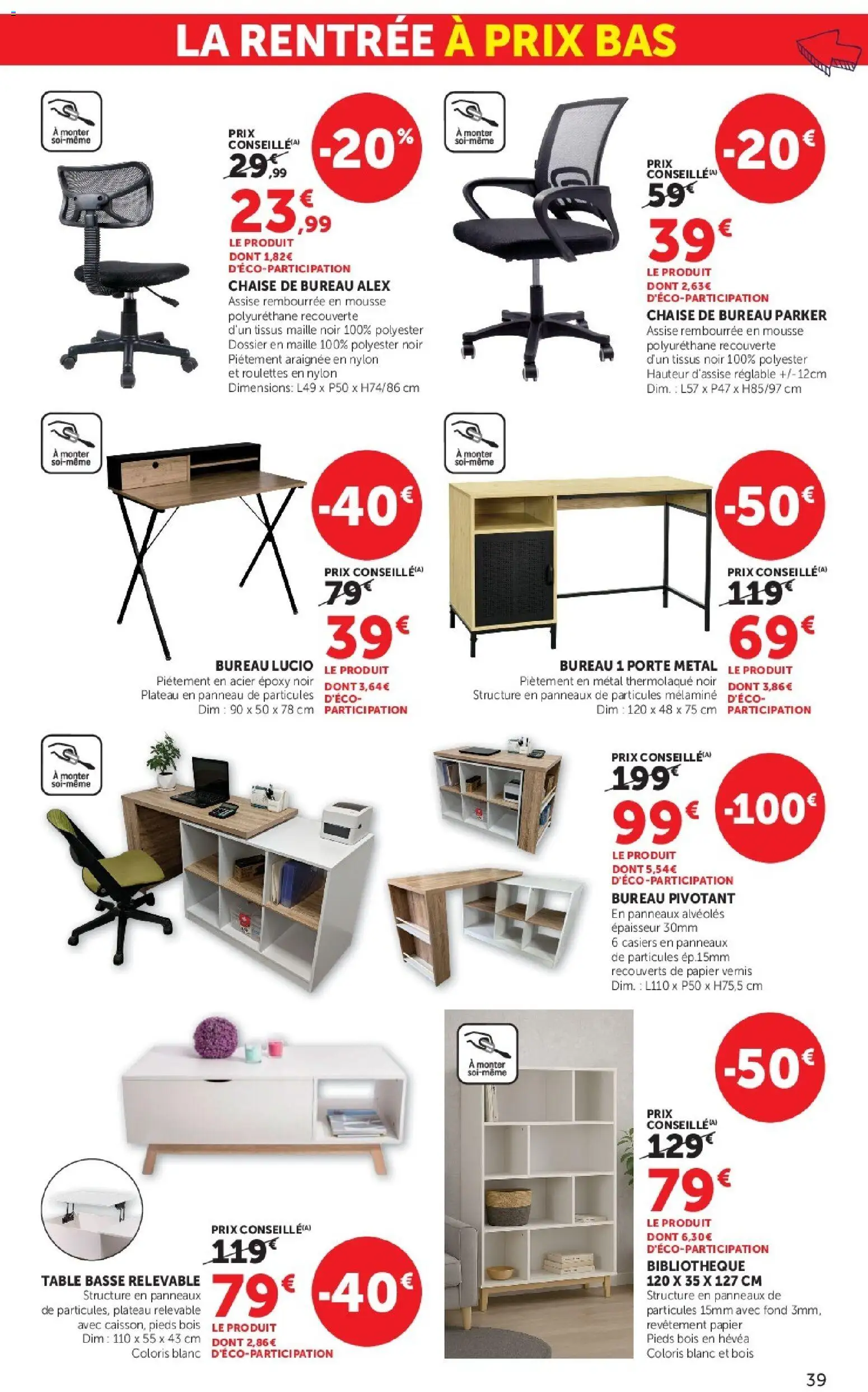 {H1} | Page: 39 | Produits: Plateau, Mousse, Porte, Table basse