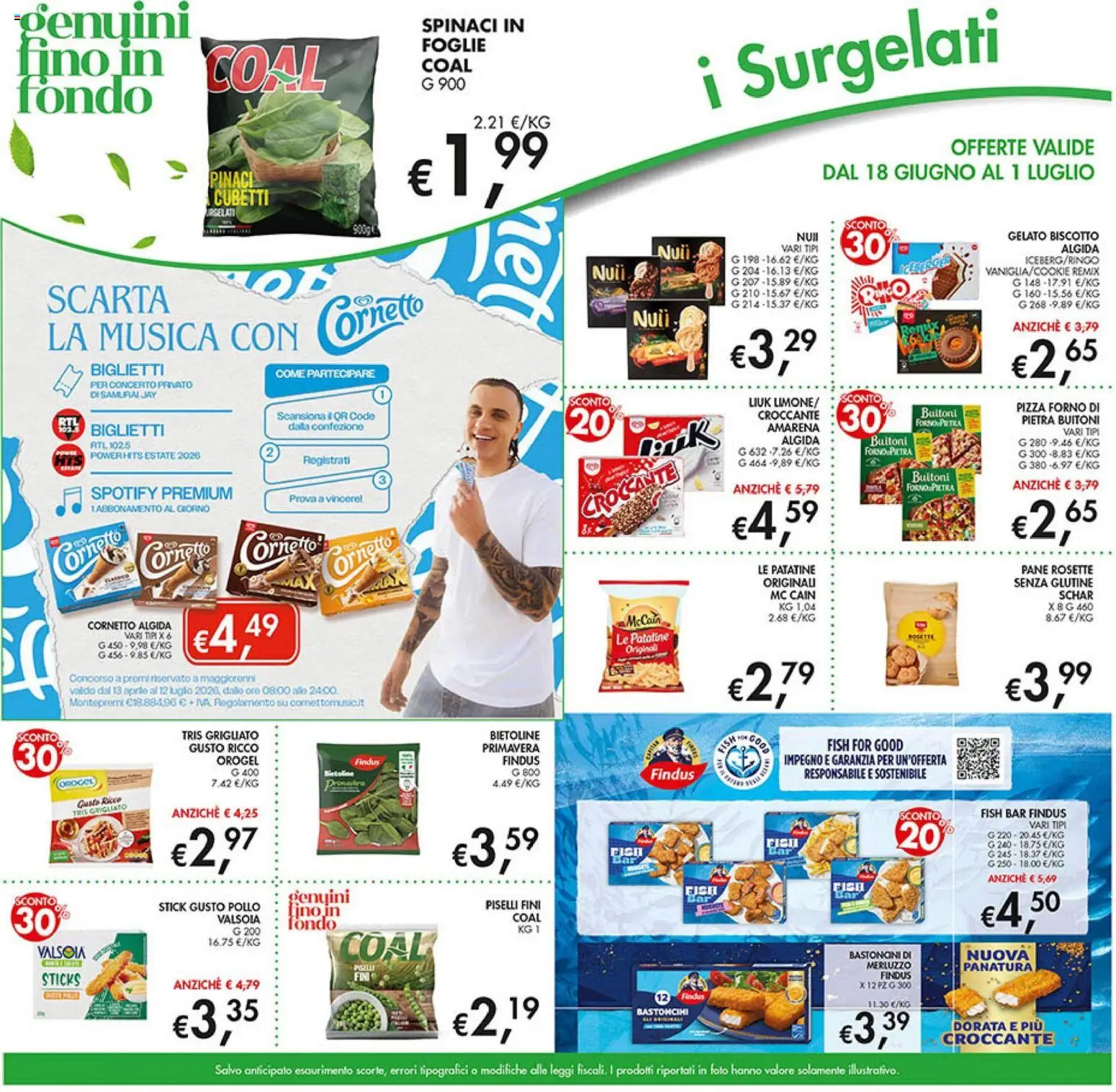 Volantino Coal del 18.06.2026 | Pagina: 9 | Prodotti: Cornetto, Piselli, Forno, Amarena