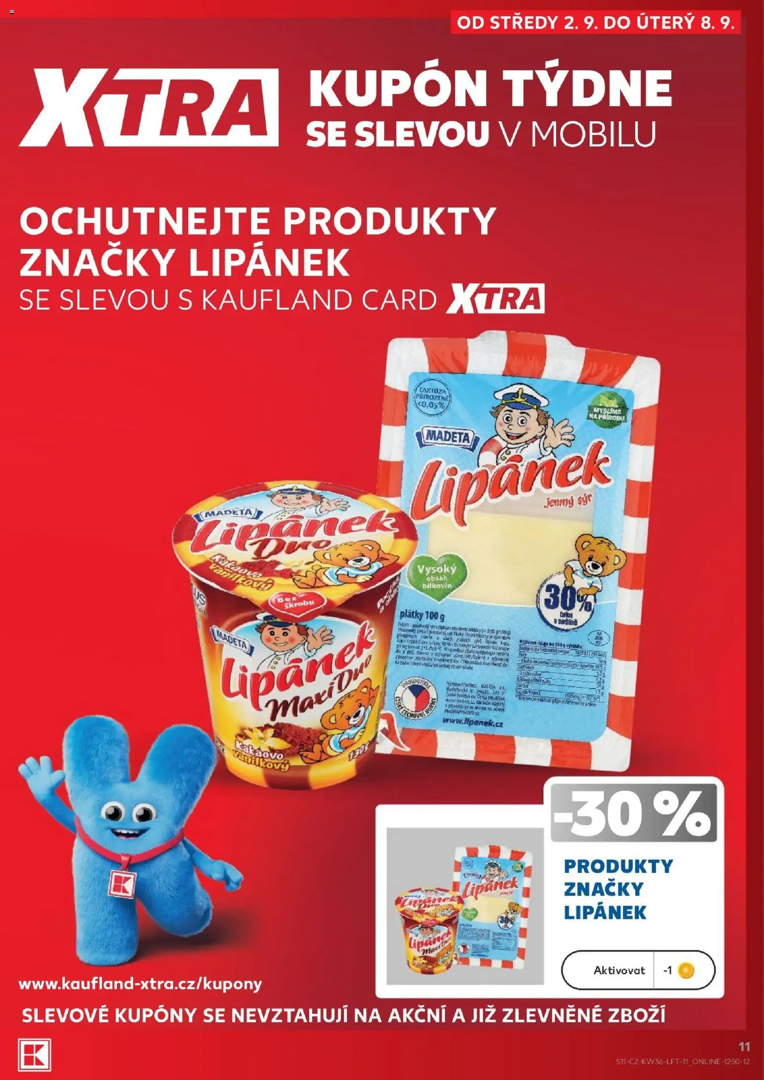 Kaufland leták - Kolín od 02.09.2026 | Strana: 11 | Produkty: Lipánek, Sýr