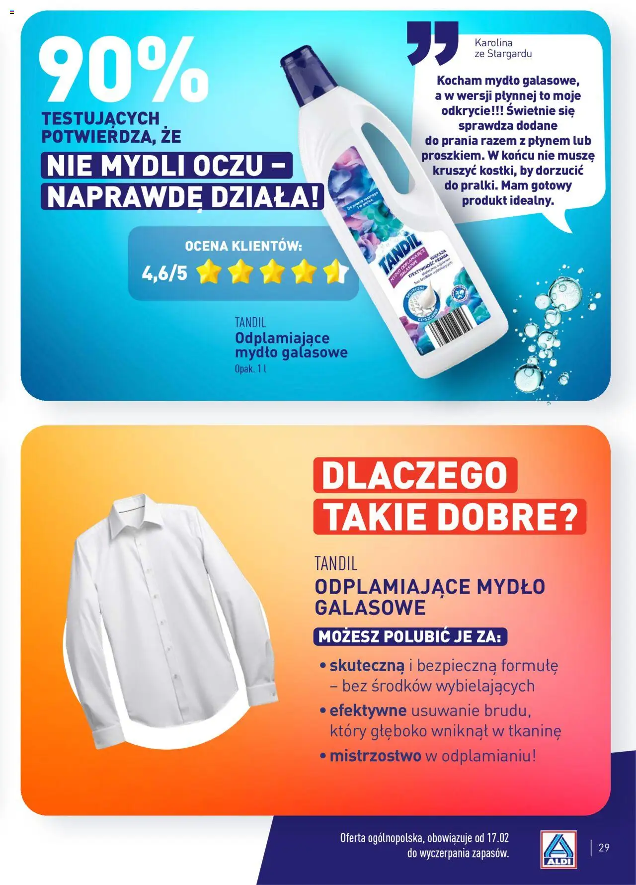Aldi Gazetka - Wielki test od 17.02.2025 | Strona: 29 | Produkty: Mydło