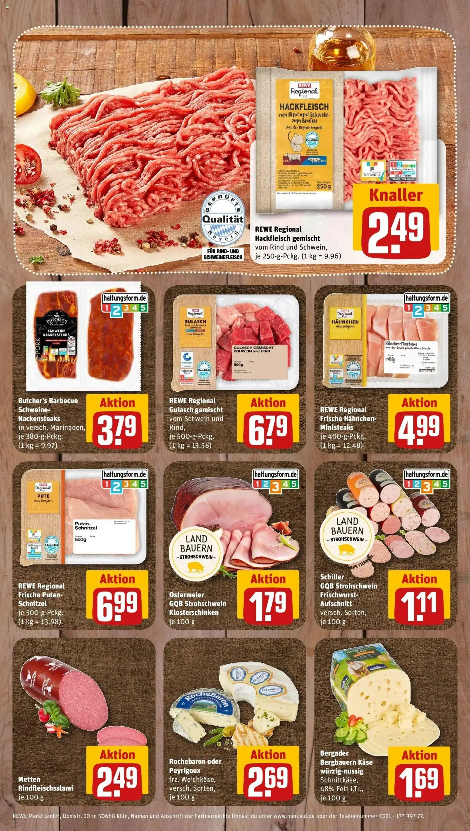 REWE Prospekt ab 21.09.2026 zum Blättern » Angebote | Seite: 9 | Produkte: Nackensteaks, Pute, Schweinefleisch, Hackfleisch