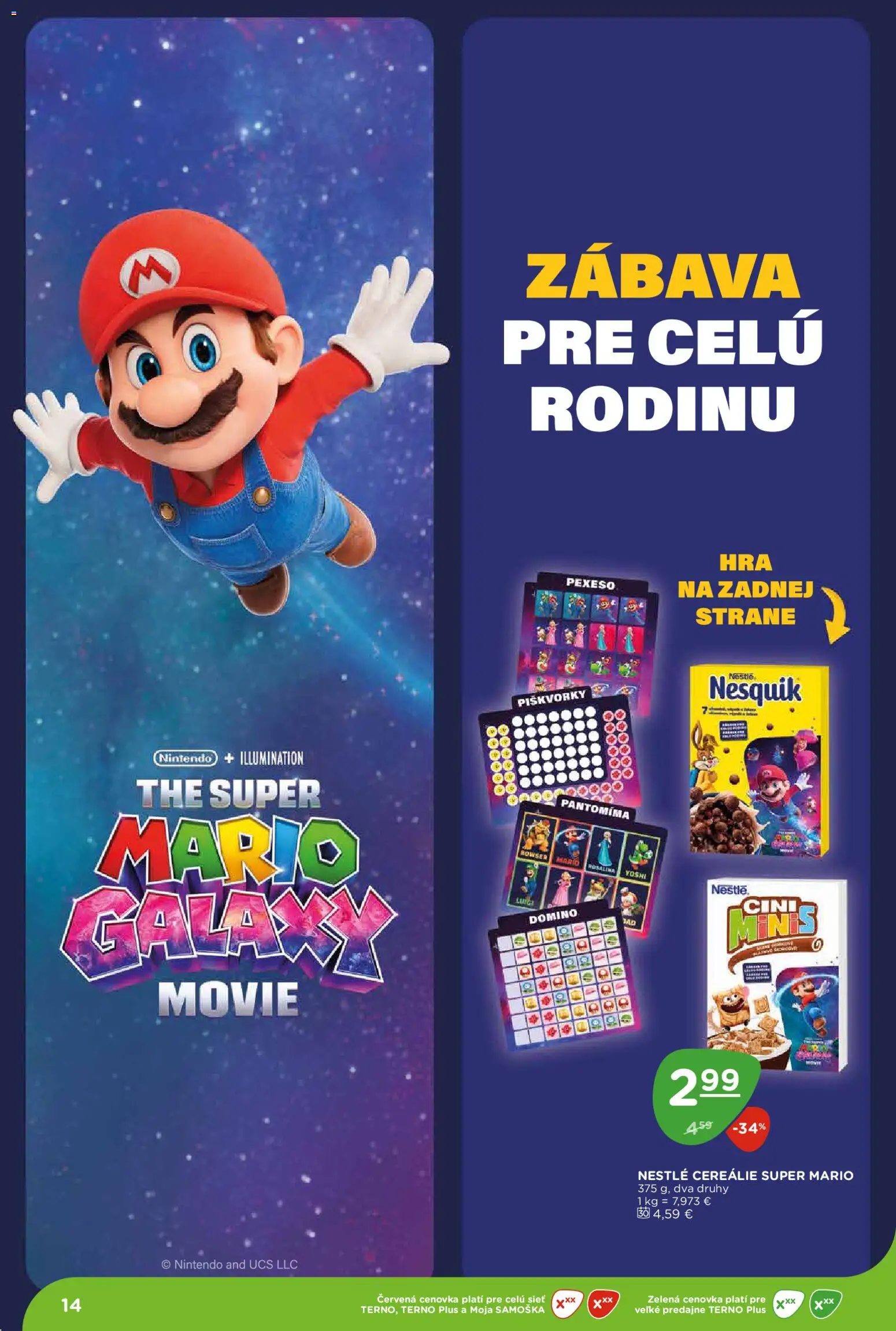 Nové Terno akcie – leták je platný od 27.08.2026 | Strana: 14 | Produkty: Cereálie, Nesquik