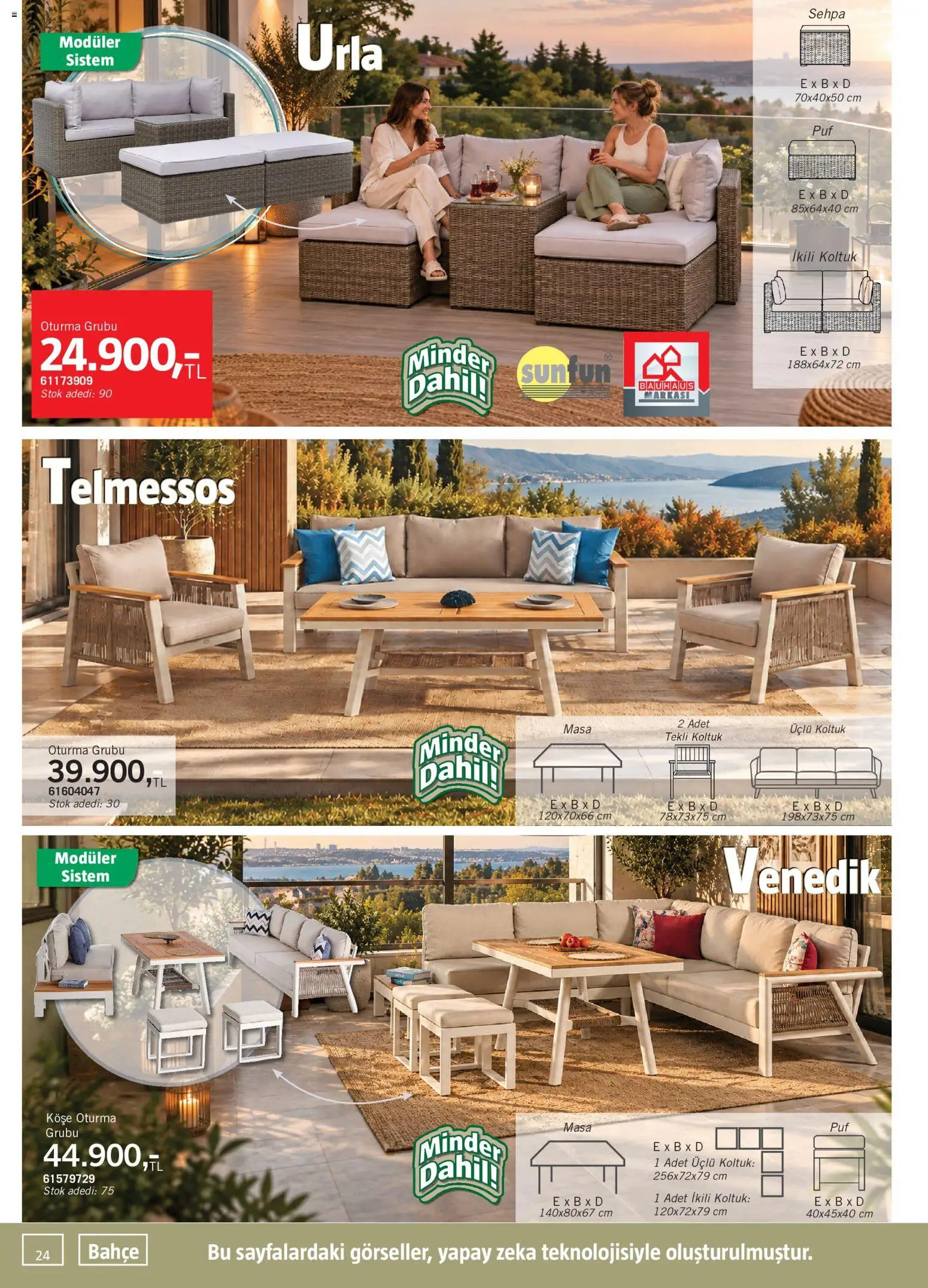 Bauhaus Katalog - 03 Ekim 2026 tarihinden itibaren geçerlidir | Sayfa: 24 | Ürünler: Koltuk, Masa