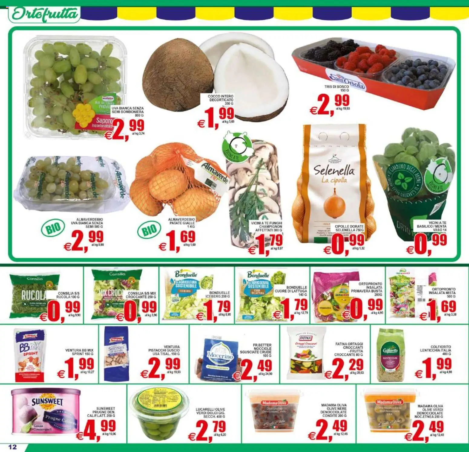Volantino Pewex del 12/08/2026 | Pagina: 12 | Prodotti: Cipolle, Olive, Funghi, Cocco