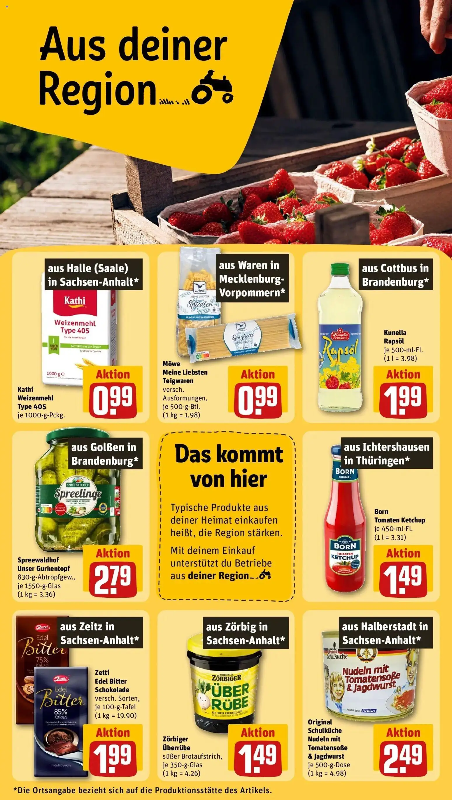 Rewe Prospekt Rostock	 – gültig ab 27.04.2026 | Seite: 22 | Produkte: Pasta, Nudeln, Getreide, Ketchup
